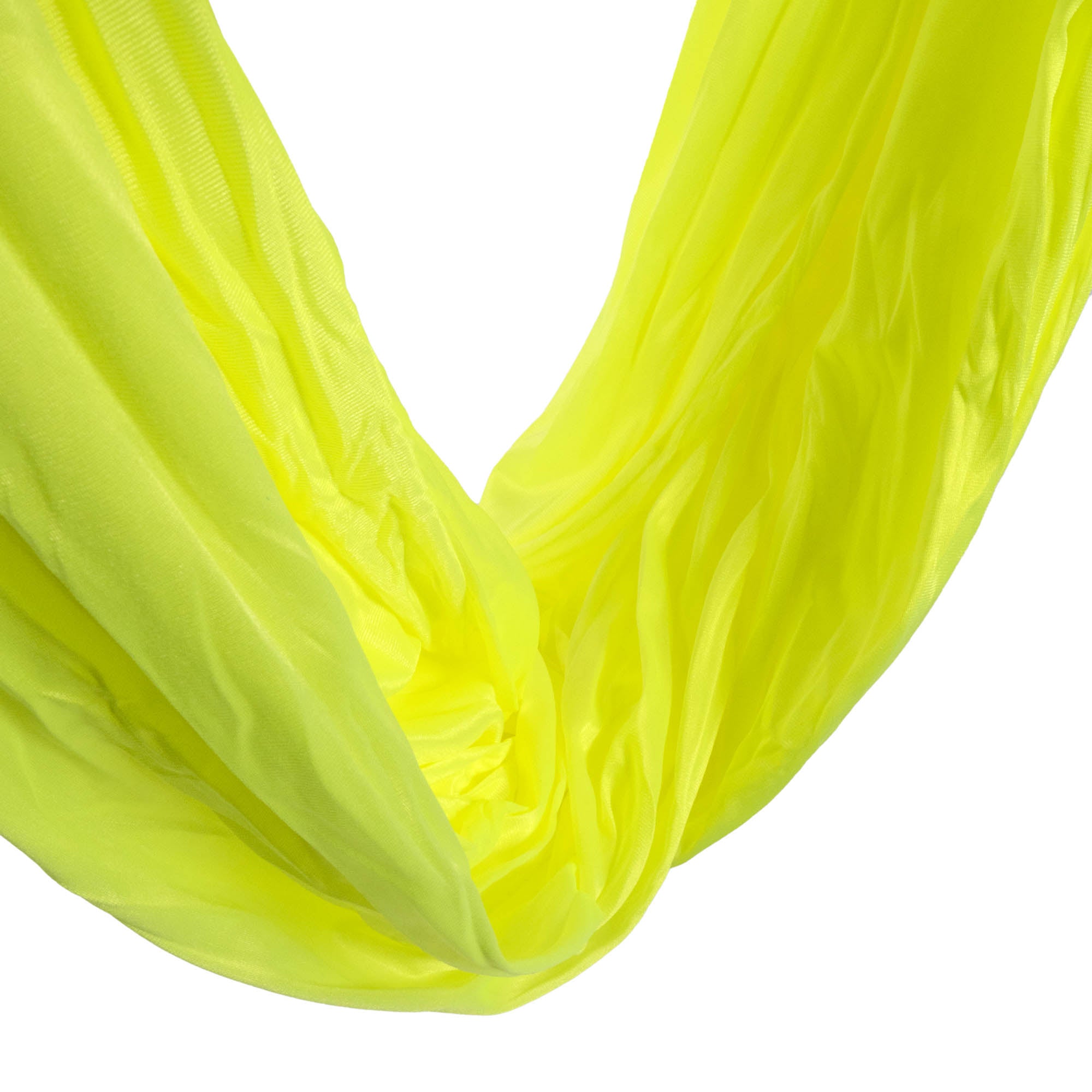 Prodigy 6m aerial yoga hammock in neon yellow close up