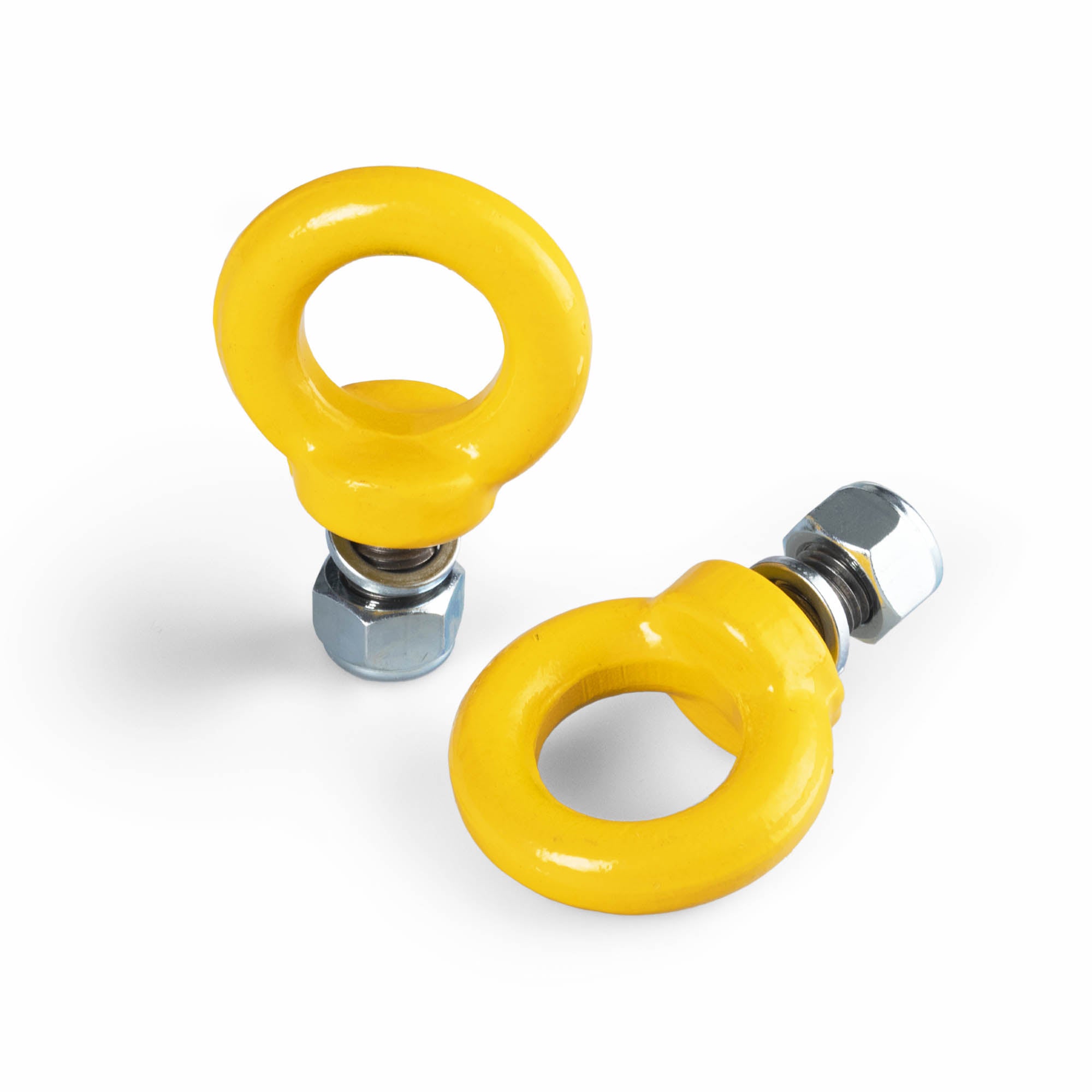 Big rig gusset plate pair of eyes, one standing one laying