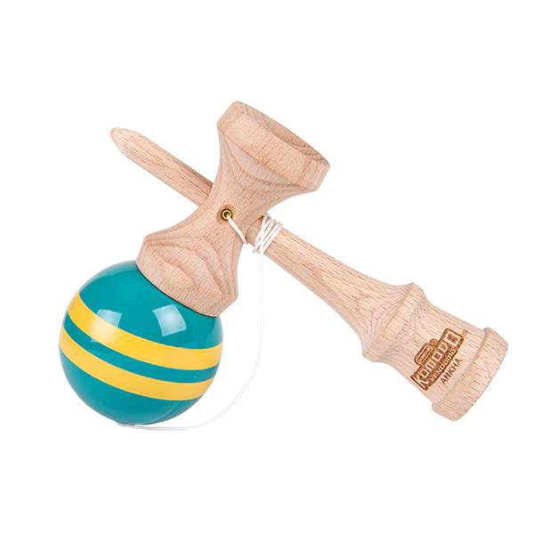 Kendama handle resting on ball