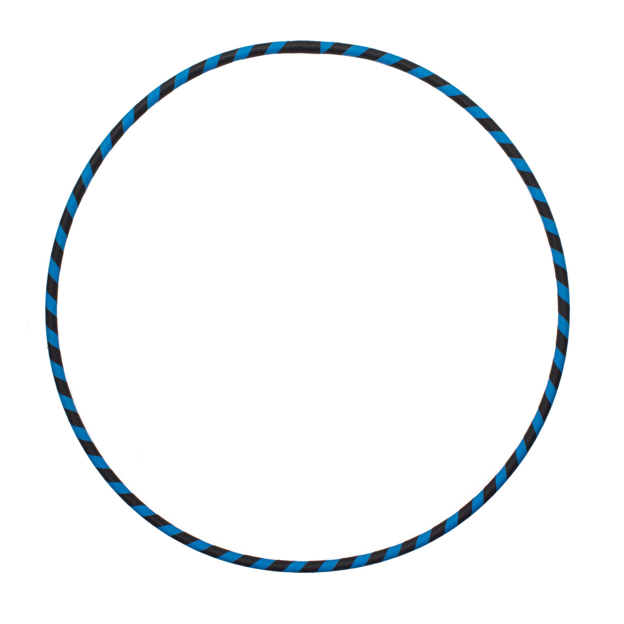 Blue and black hula hoop on a white background