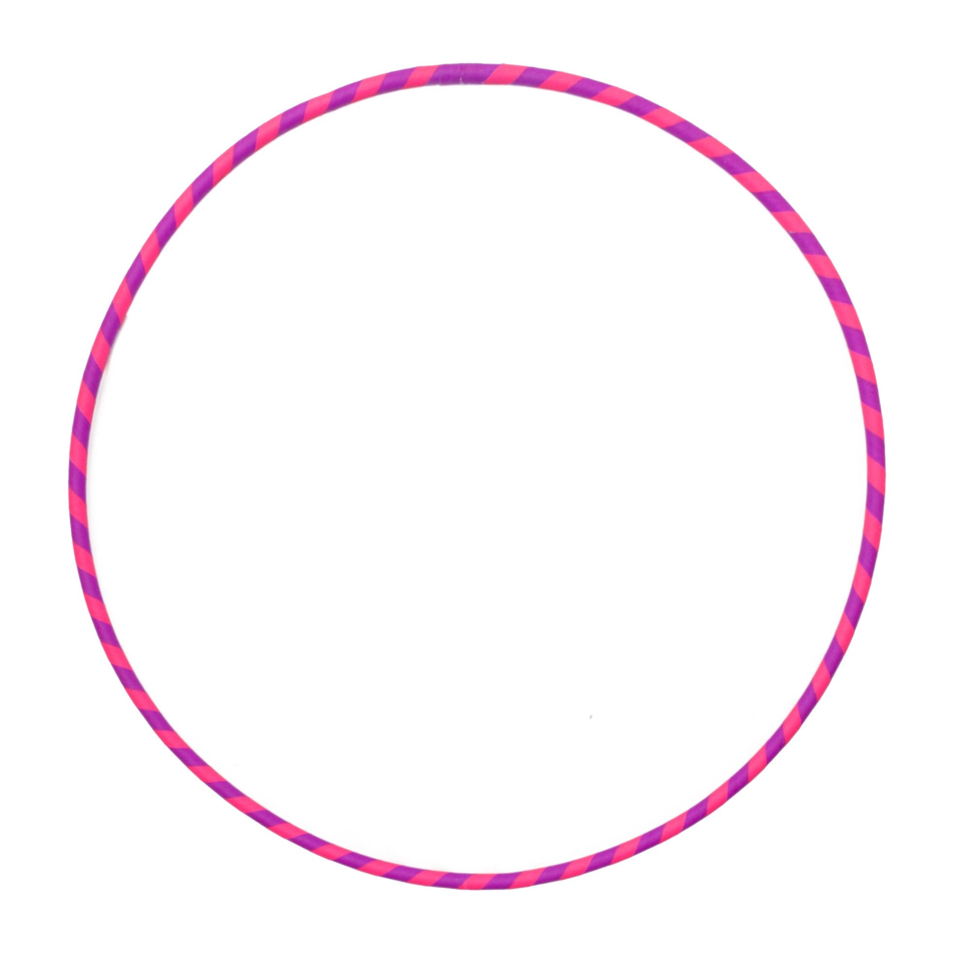 Pink and purple hula hoop on a white background