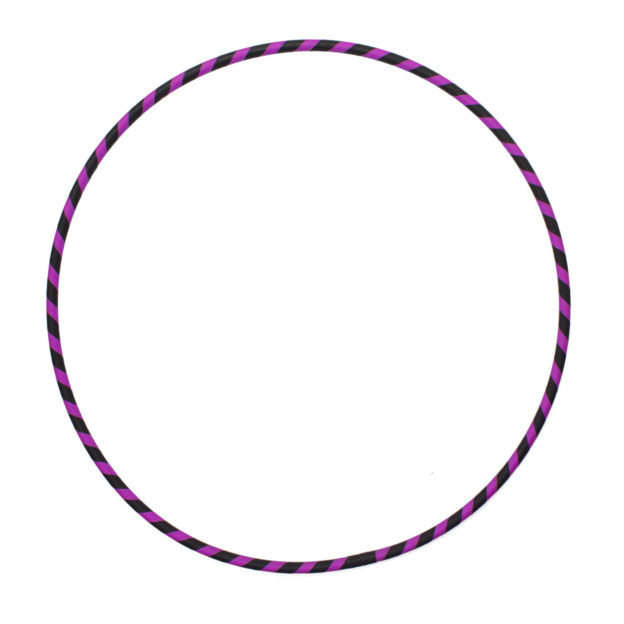 Hula hoop with black and purple pattern on a white background