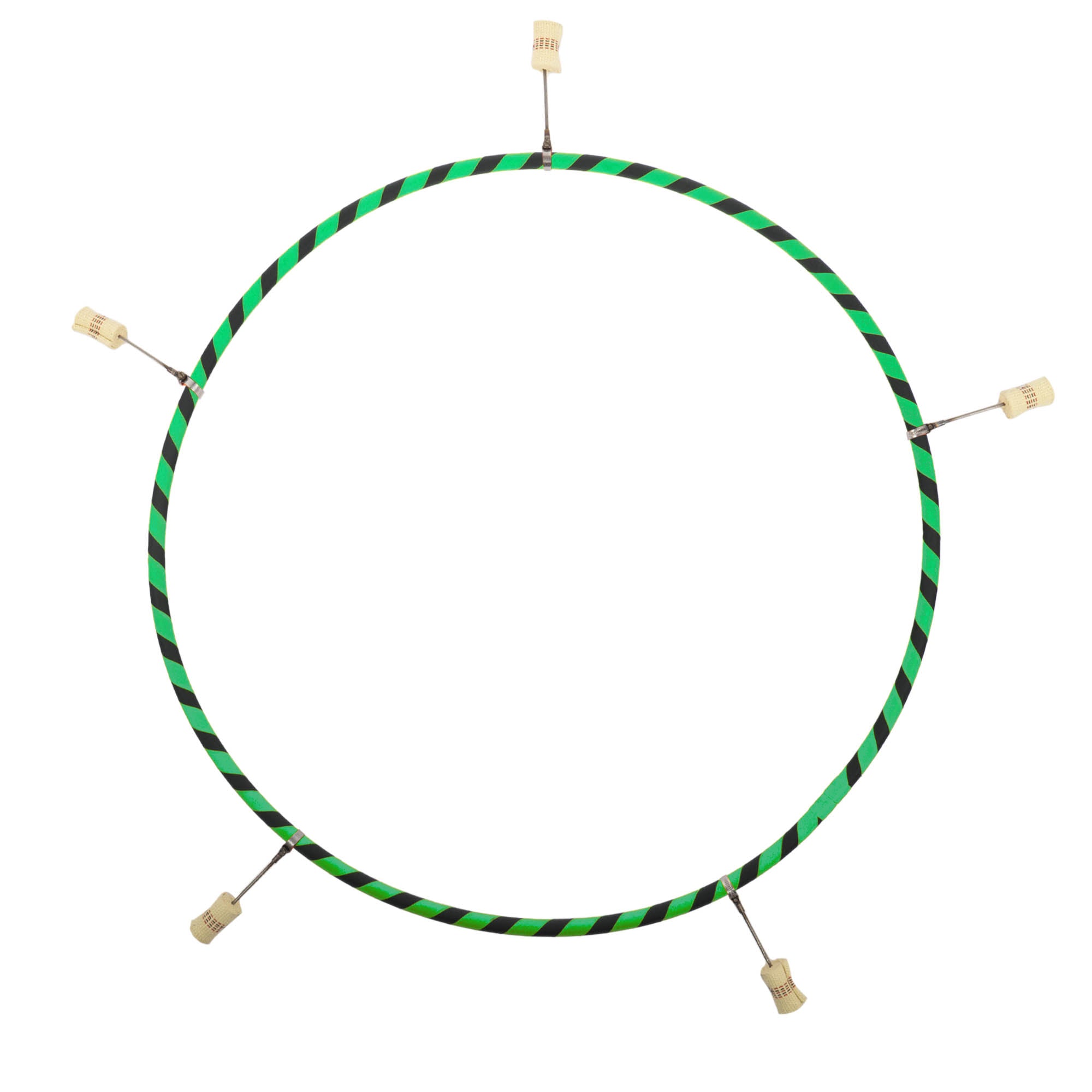 Green and black echo travel hoop with 5 hot tips