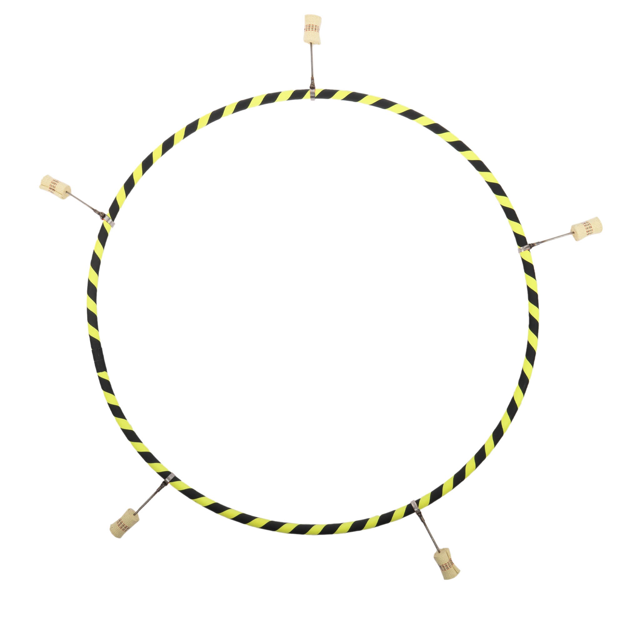 Yellow and black echo travel hoop with 5 hot tips