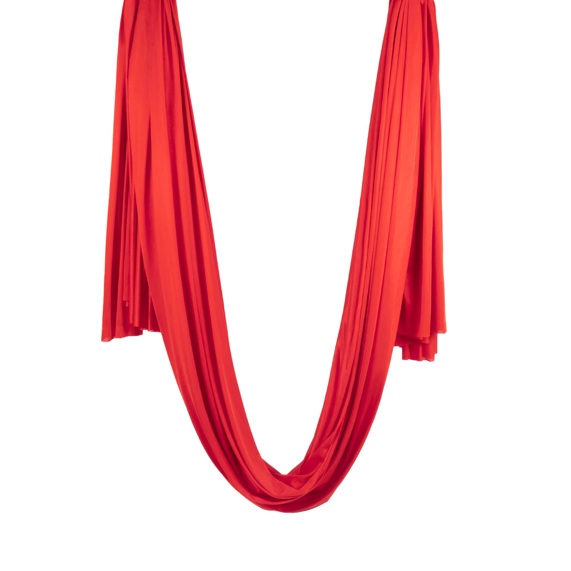 Red yoga hammock rigged