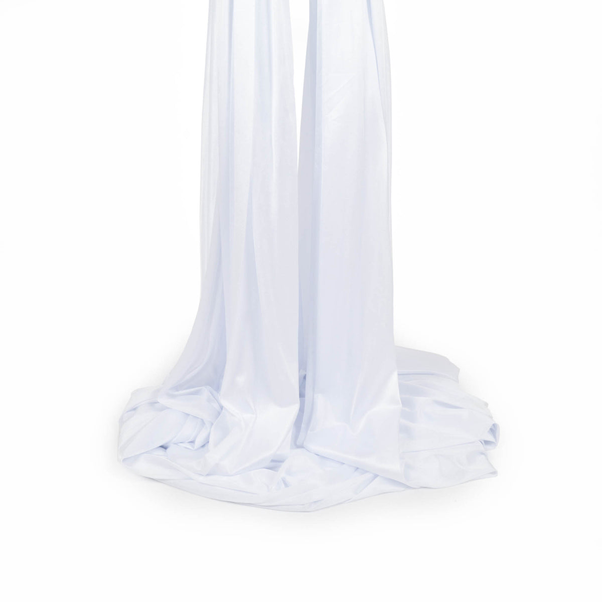 White yoga hammock piled up