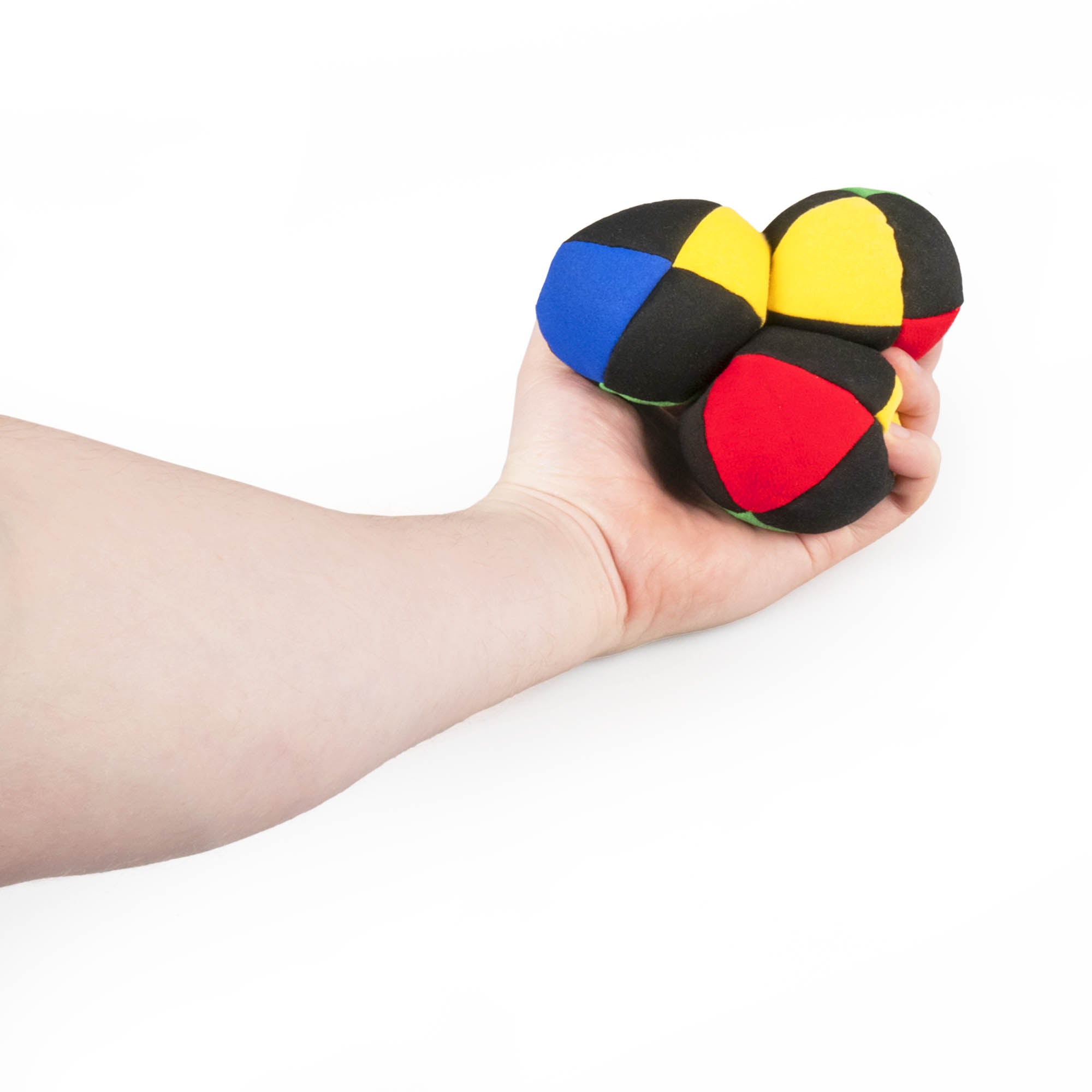 Black beach three balls in hand