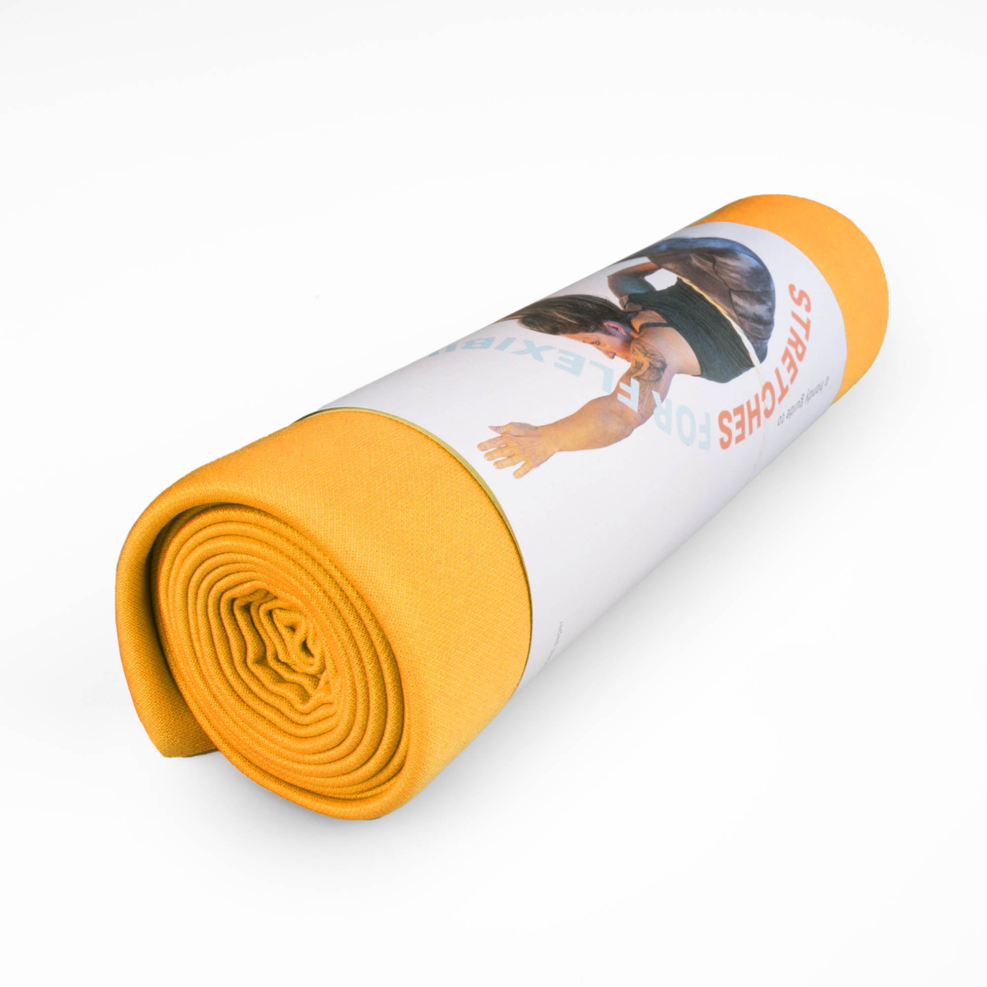 Yellow packaged stretching training silk