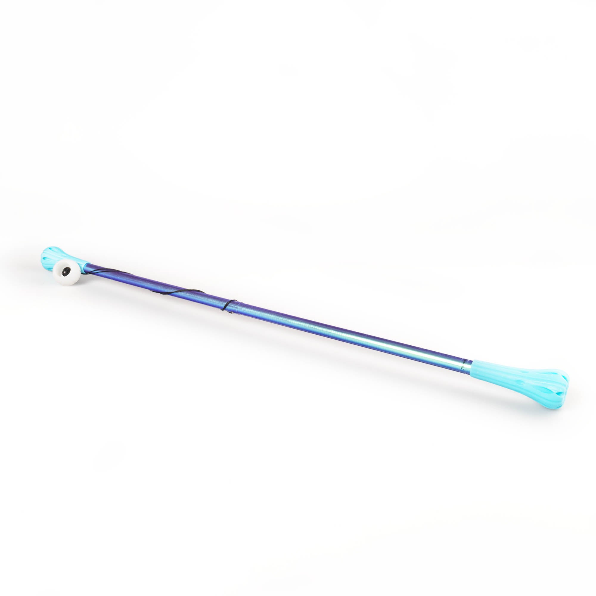 Blue allium wand on white background