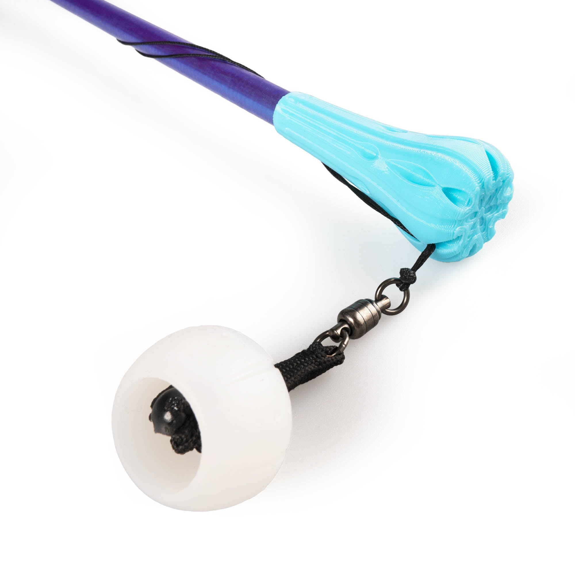 Blue wand with knob attached