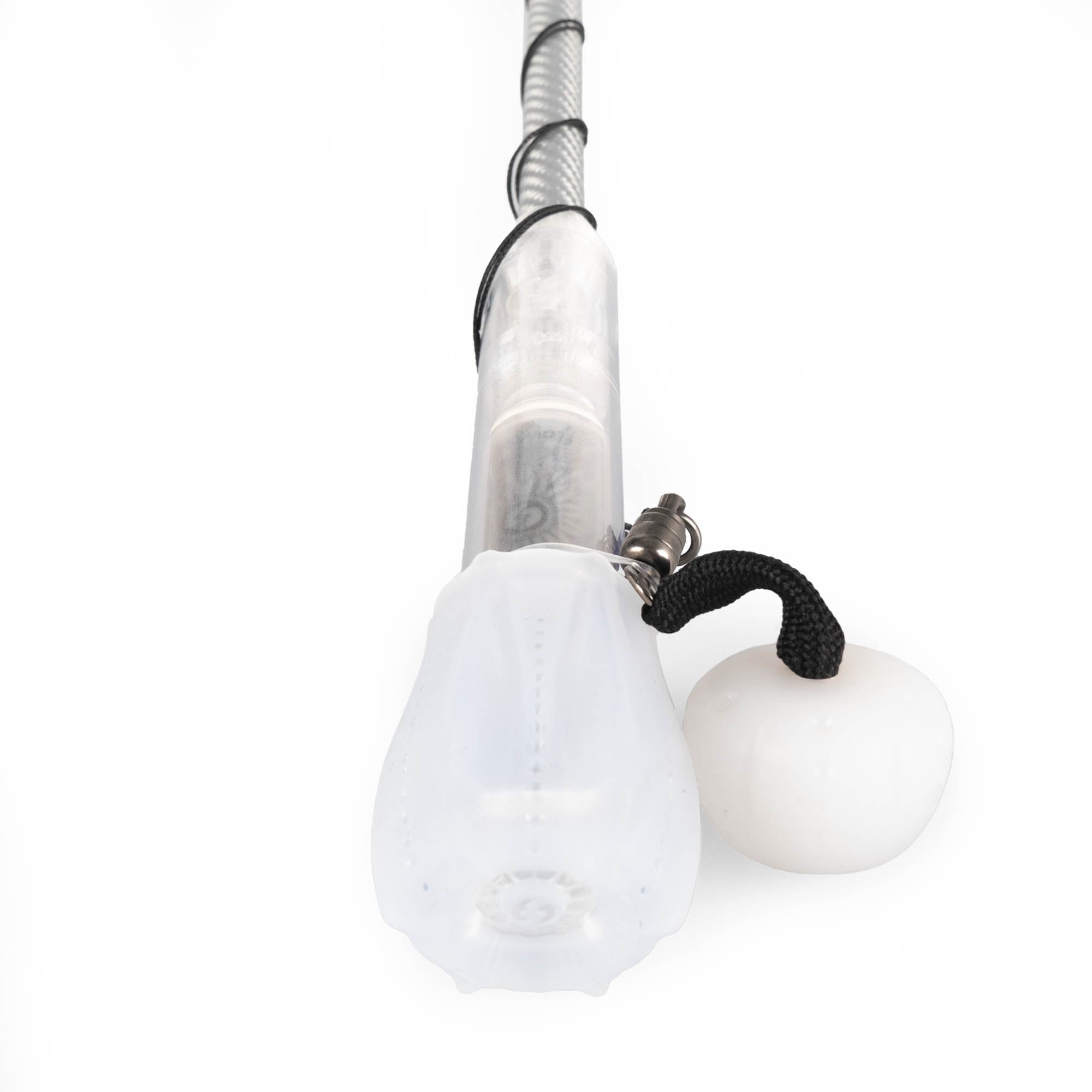 Flowtoys composite contact wand v2 close up of the wand end with knob attached