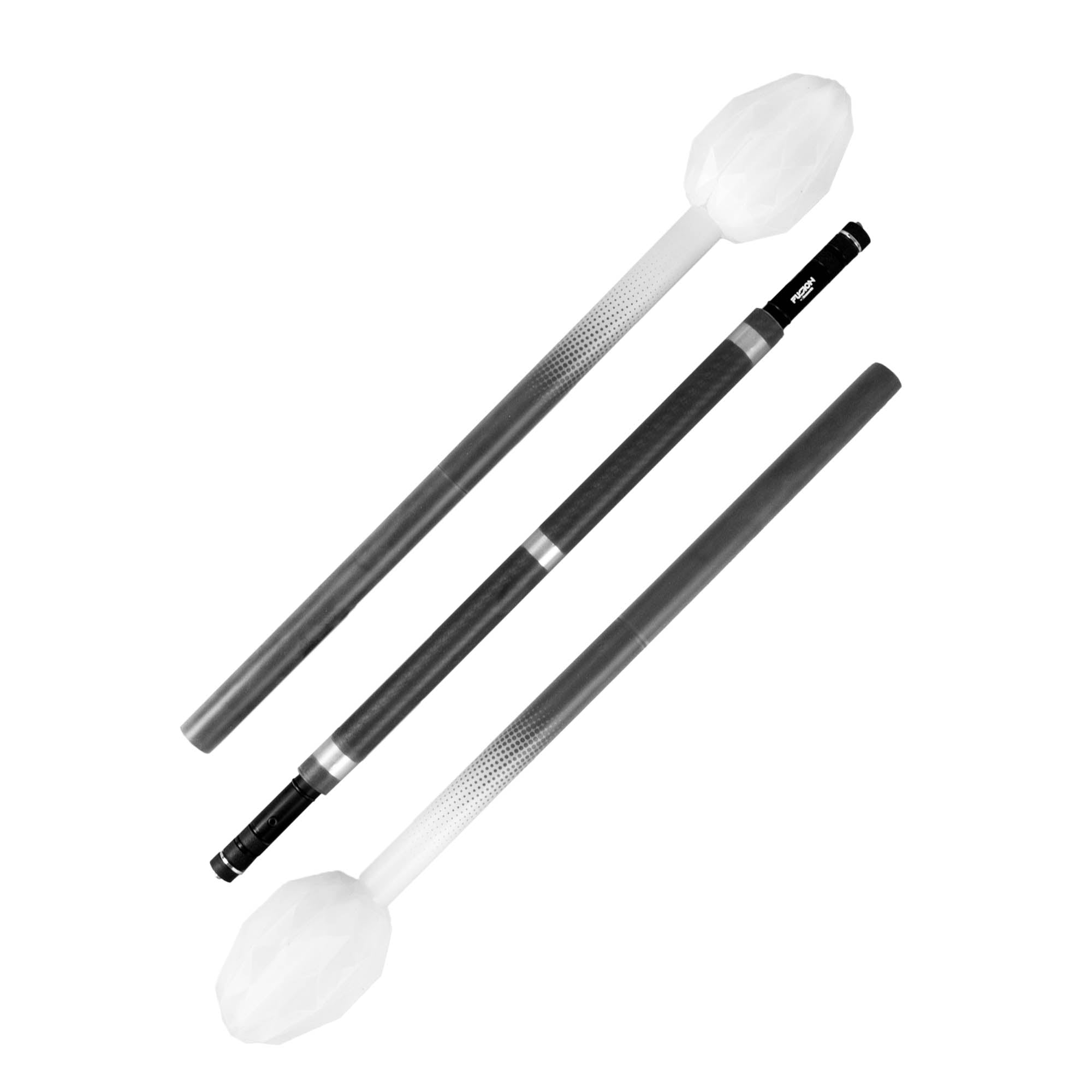 three part LED glow staff on white background