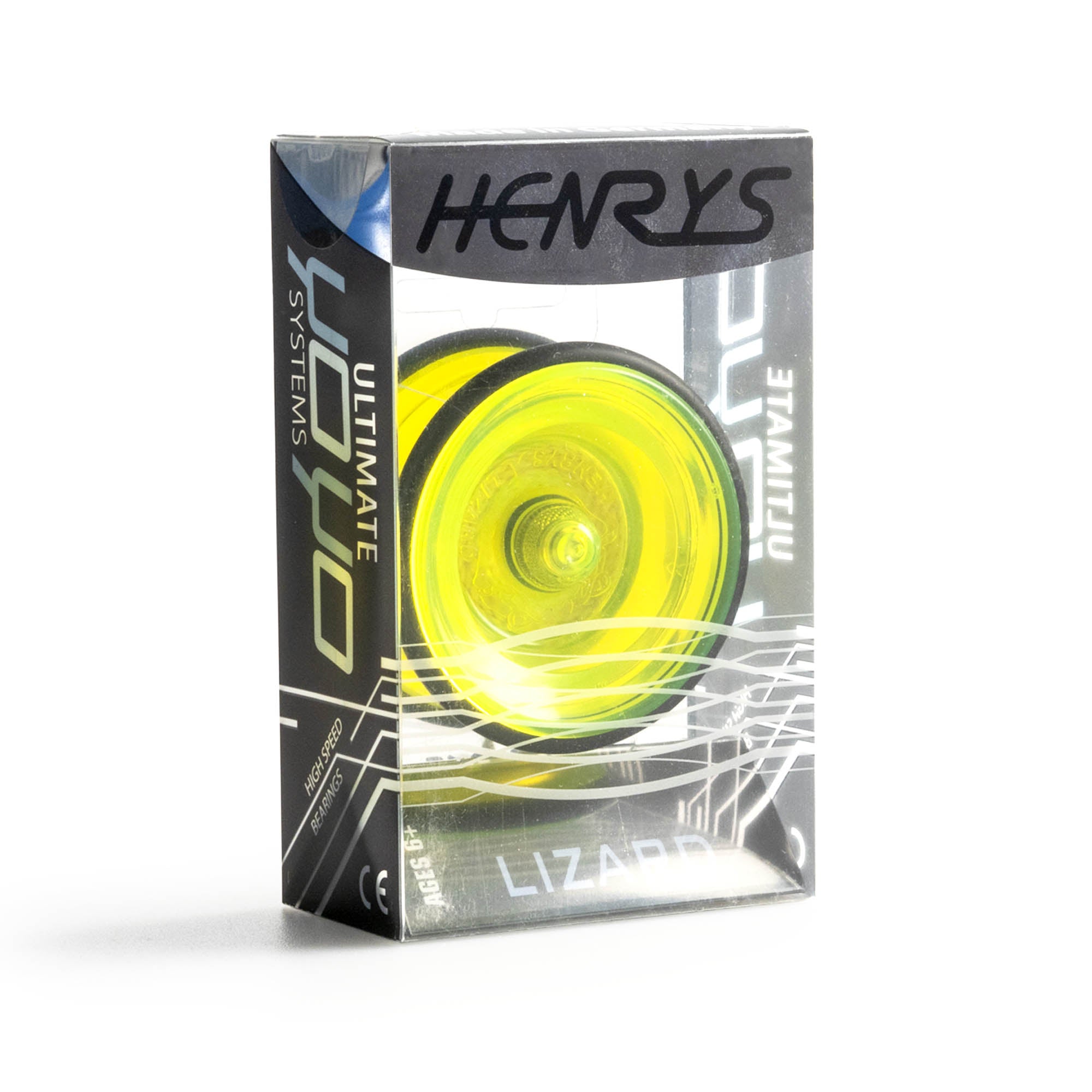 Henry's lizard yoyo in yellow at angle