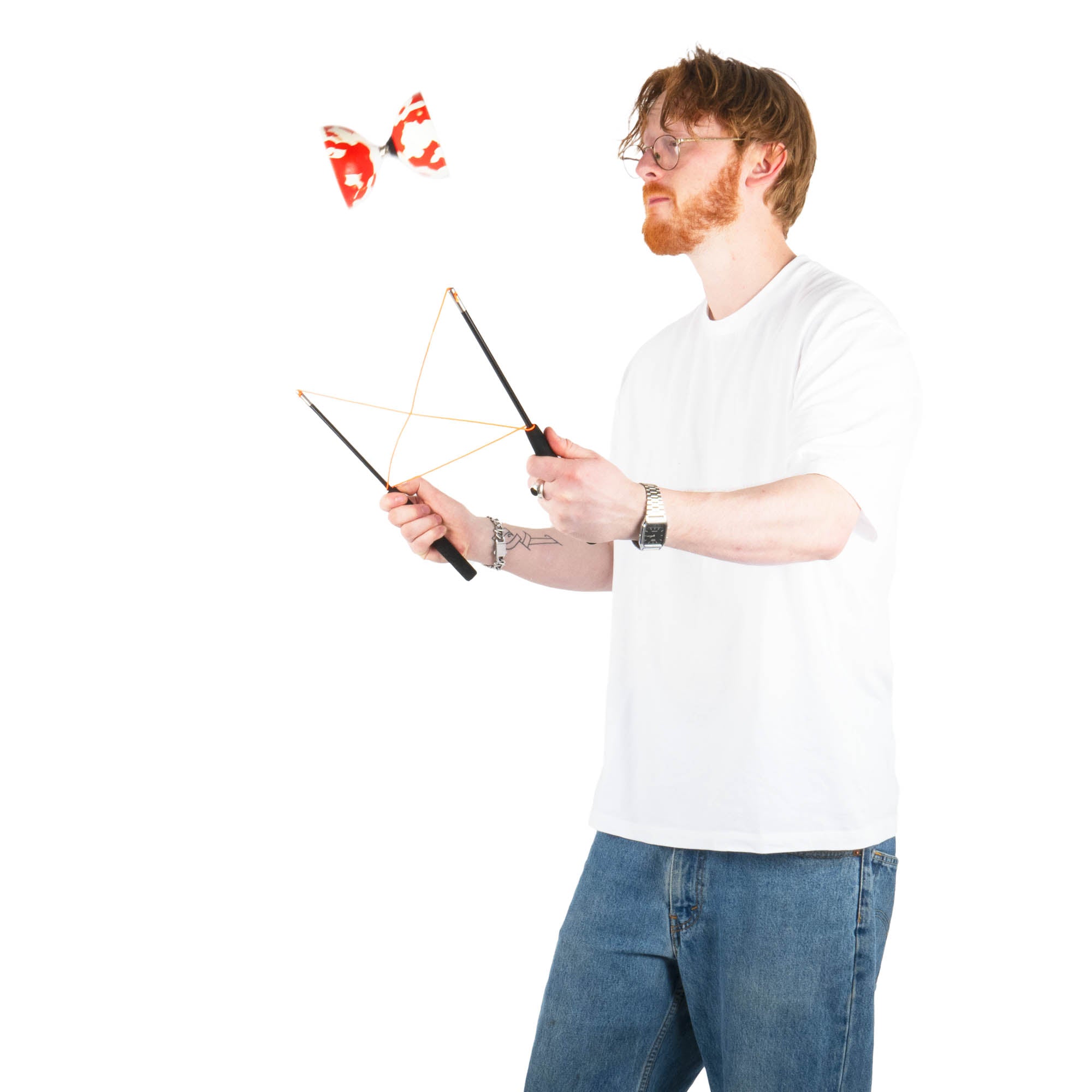 Juggle dream jester red / white action shot