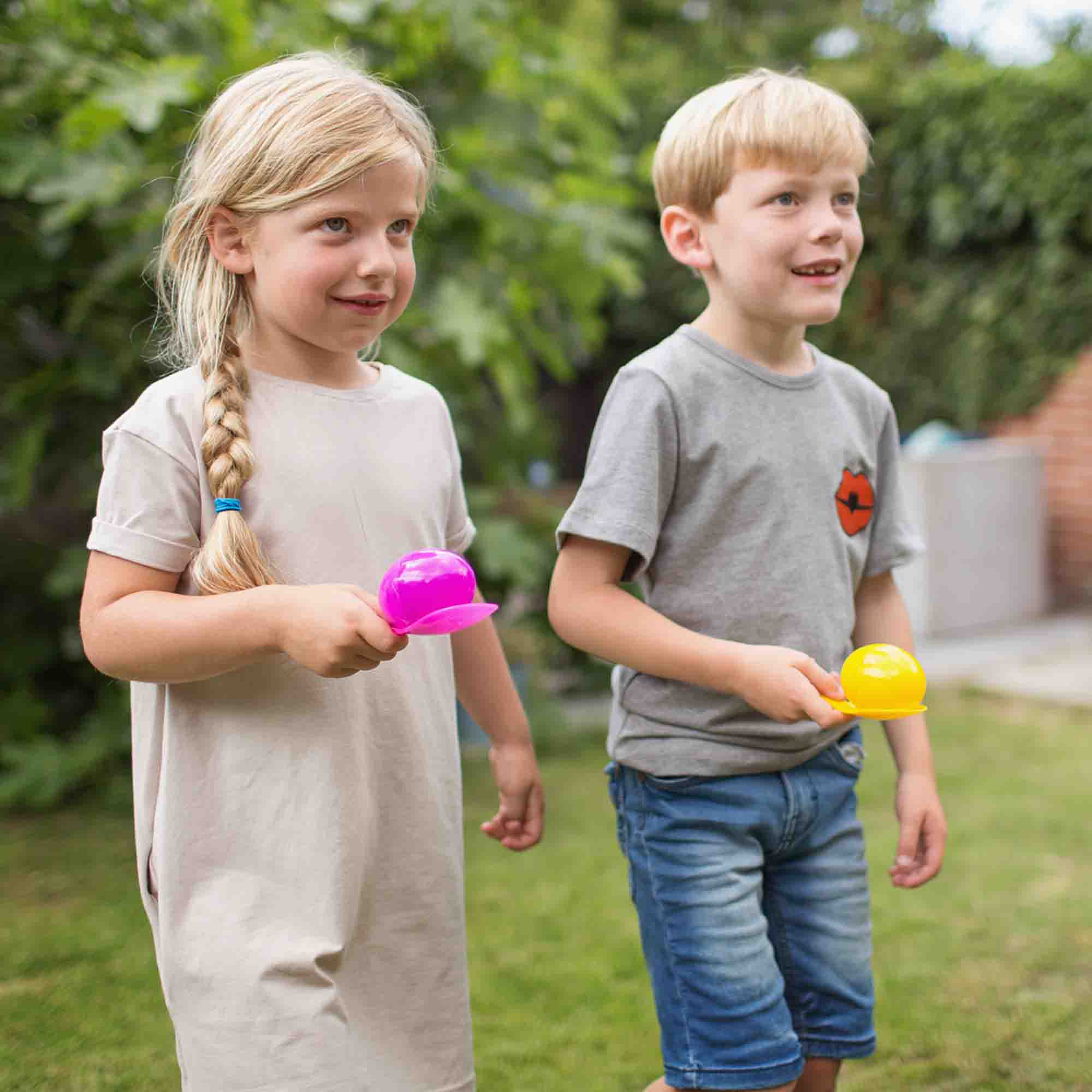Children doing egg and spoon