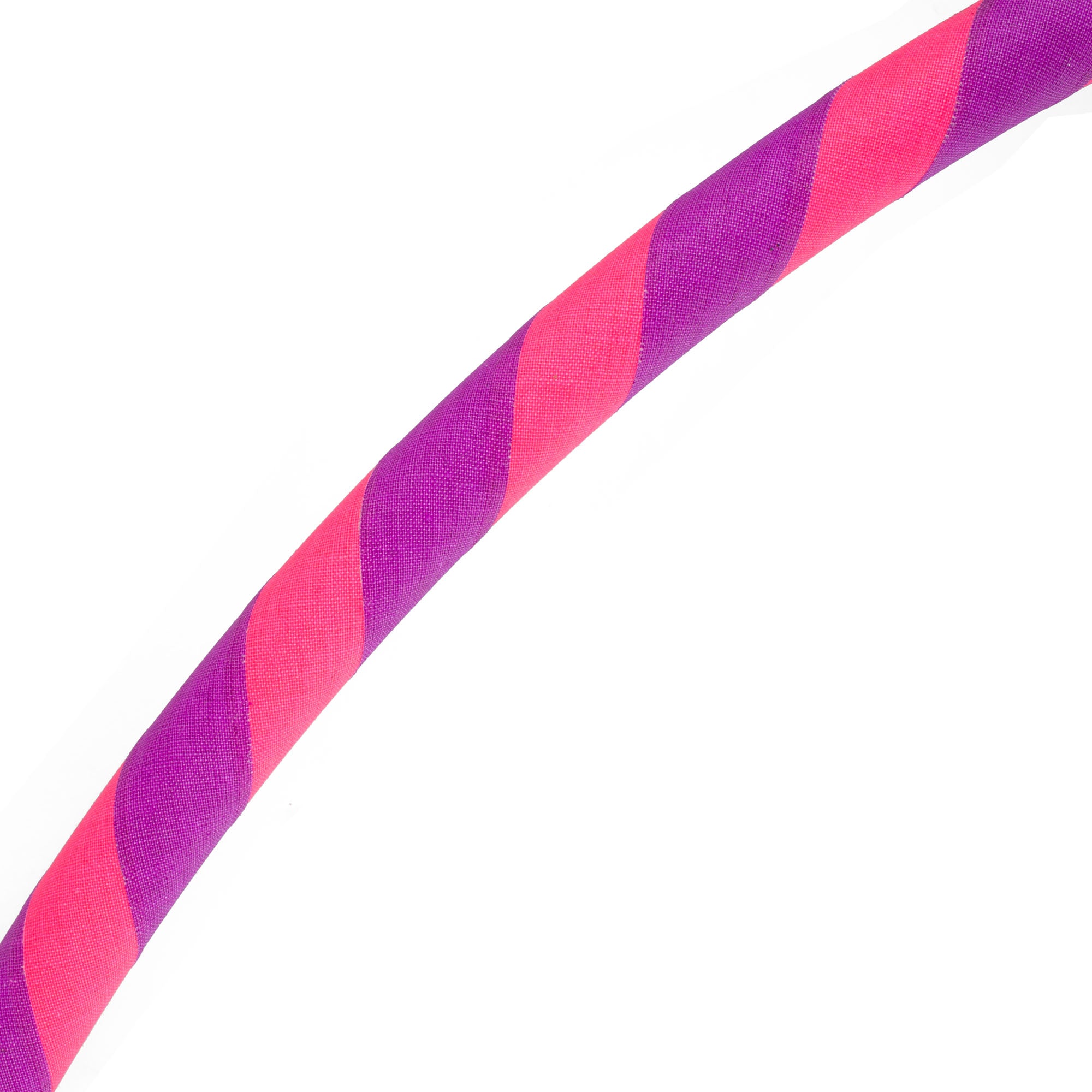 Close up pink and purple hula hoop on a white background