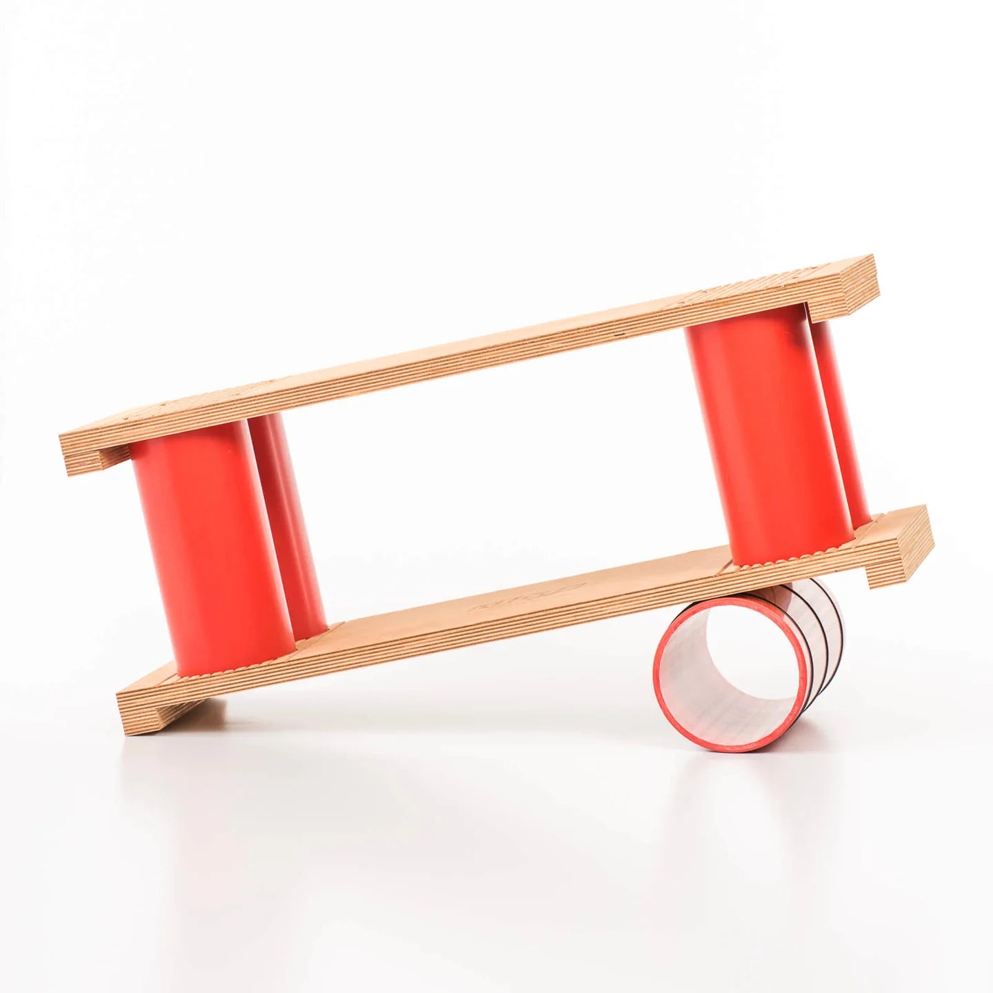 Rolla bolla with two boards, stacked