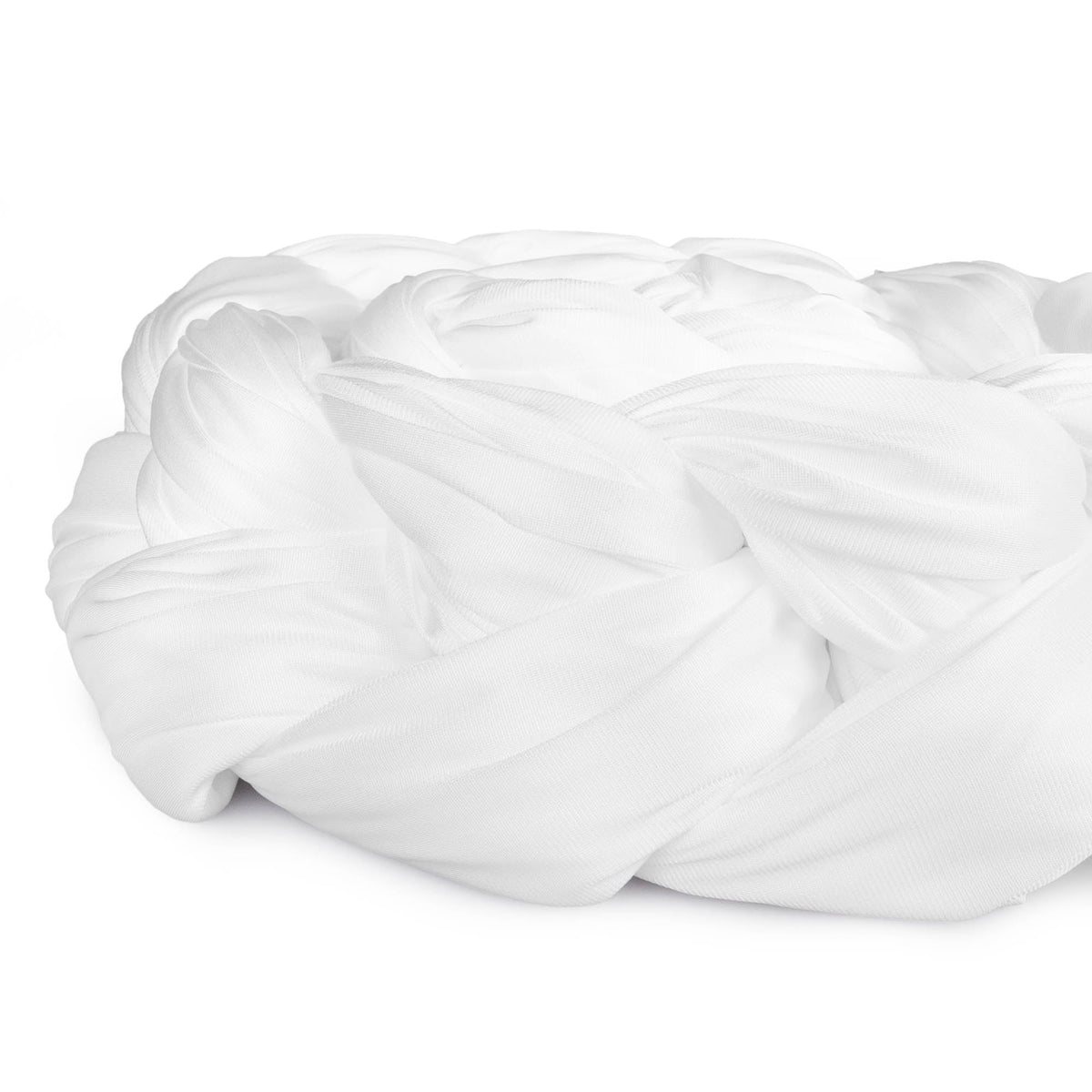 White silk coiled
