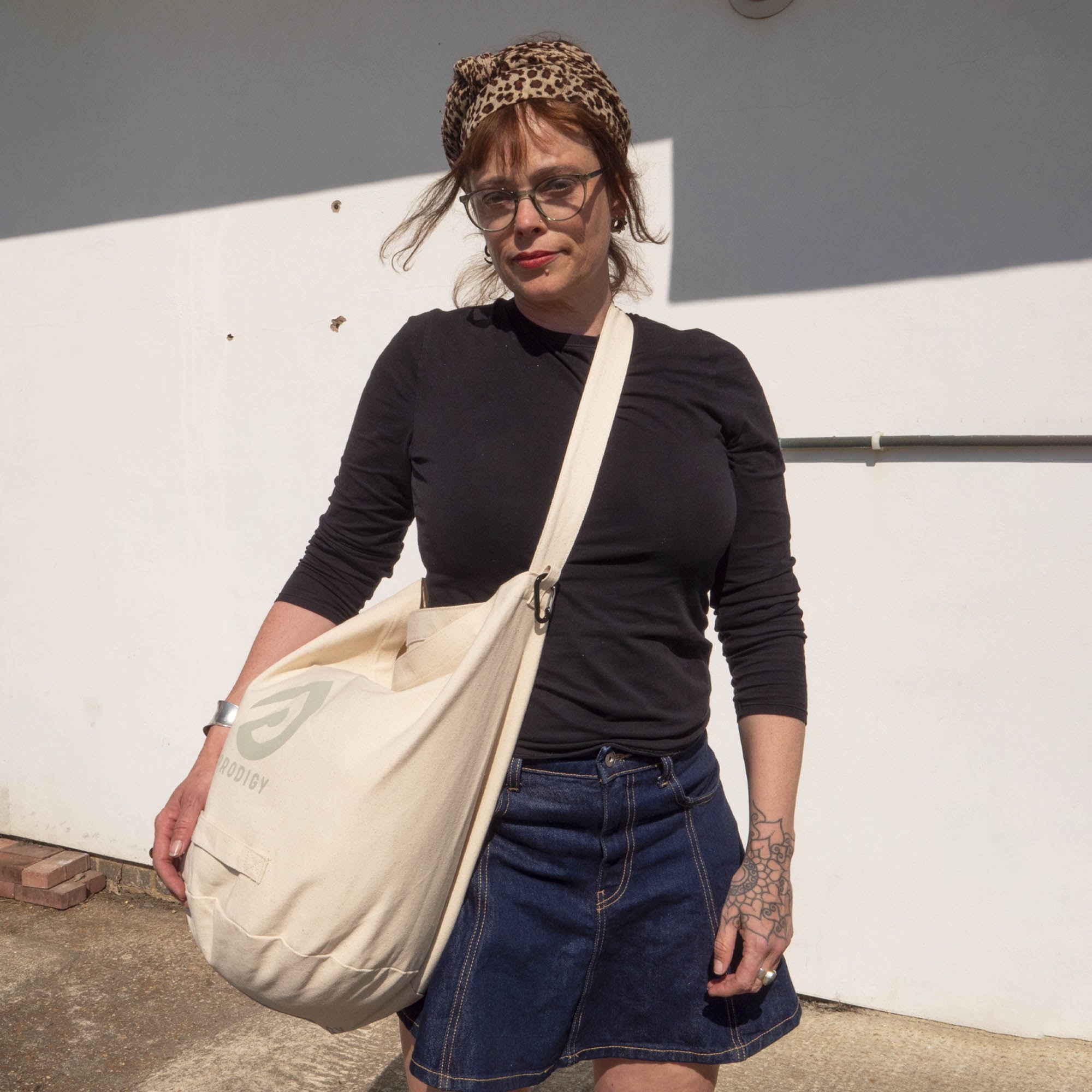 Prodigy eco aerial bag being worn