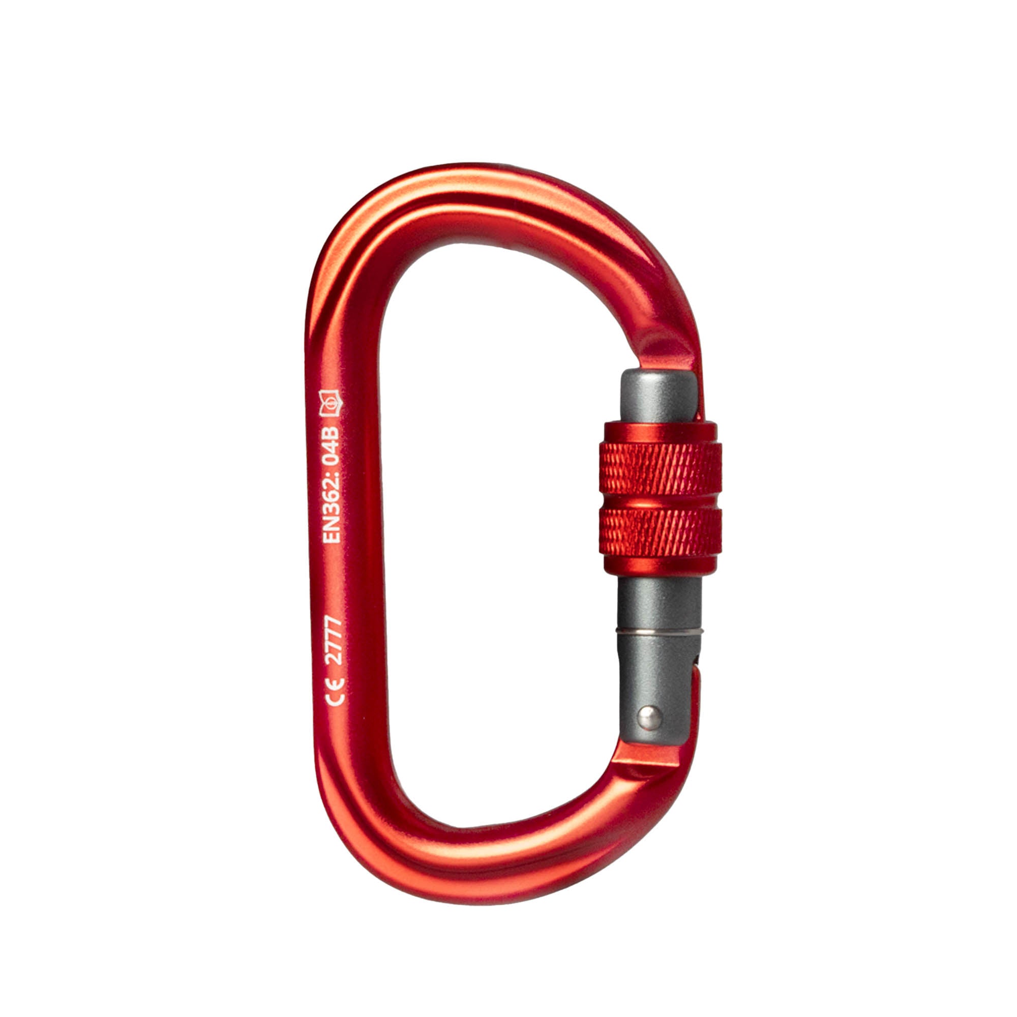 Prodigy SG-2 Screw gate carabiner - red locked