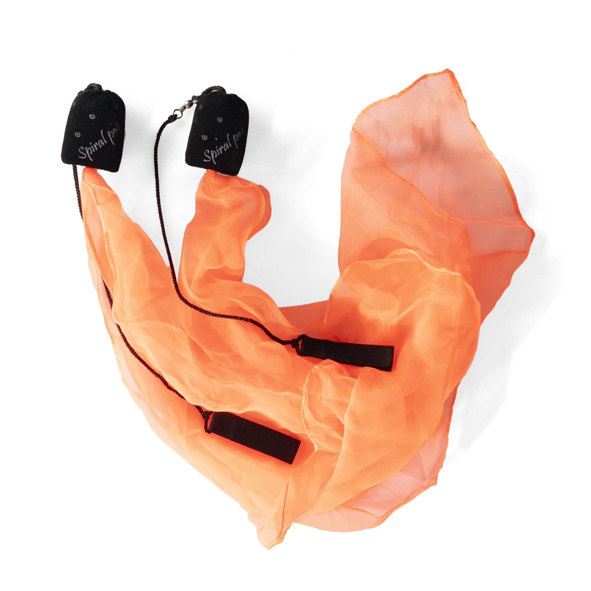 Pyropixie kids spiral poi curled round - orange