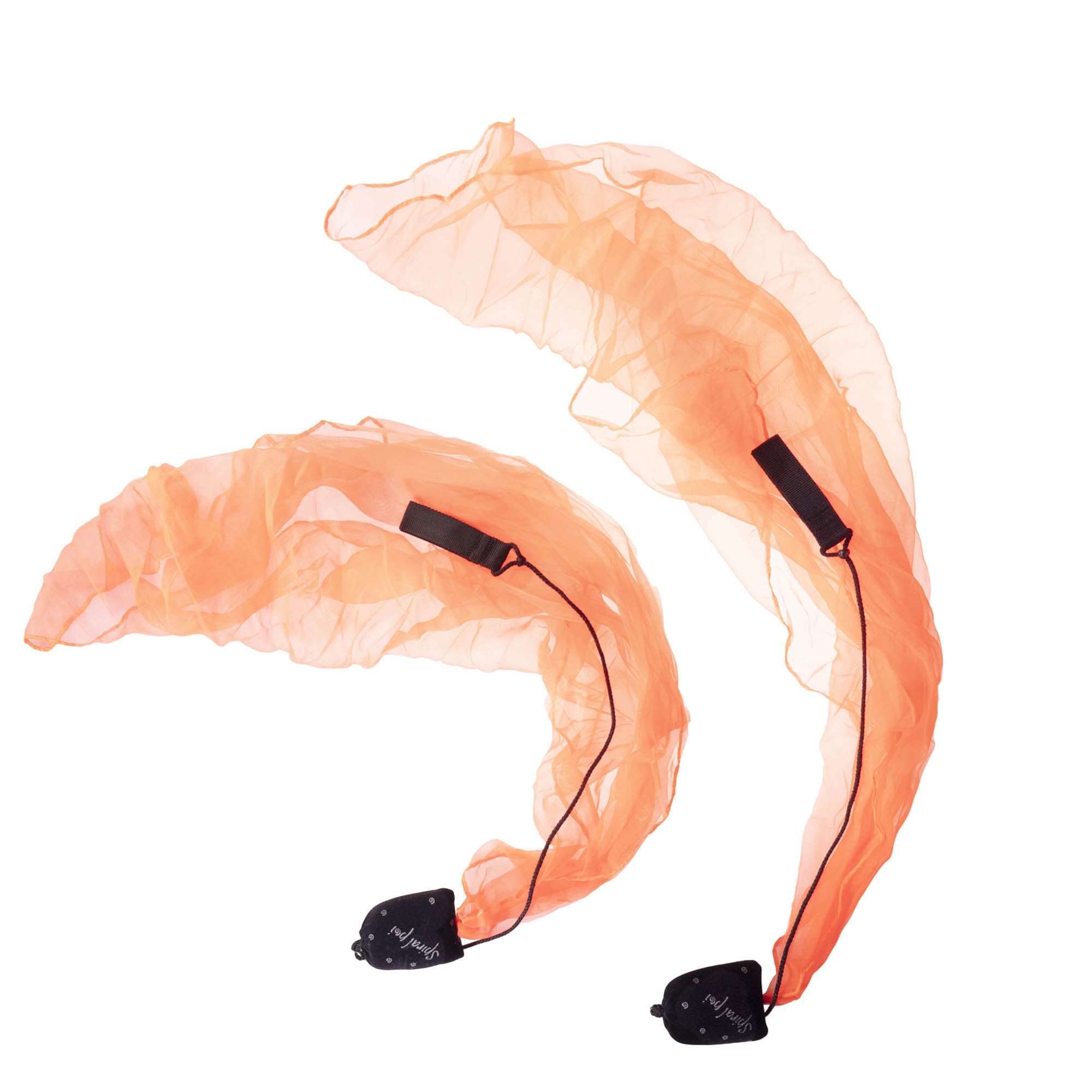 Pyropixie spiral poi orange curved layout