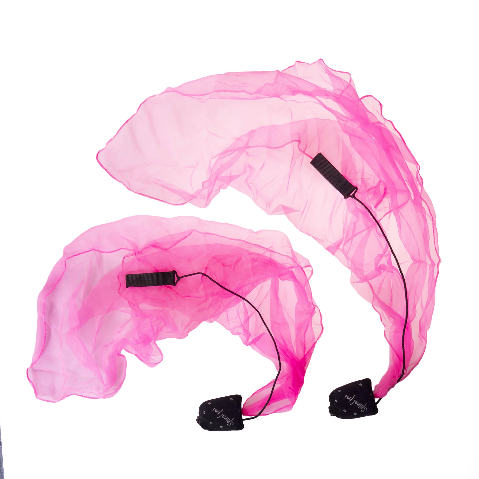 Pyropixie spiral poi pink curved layout