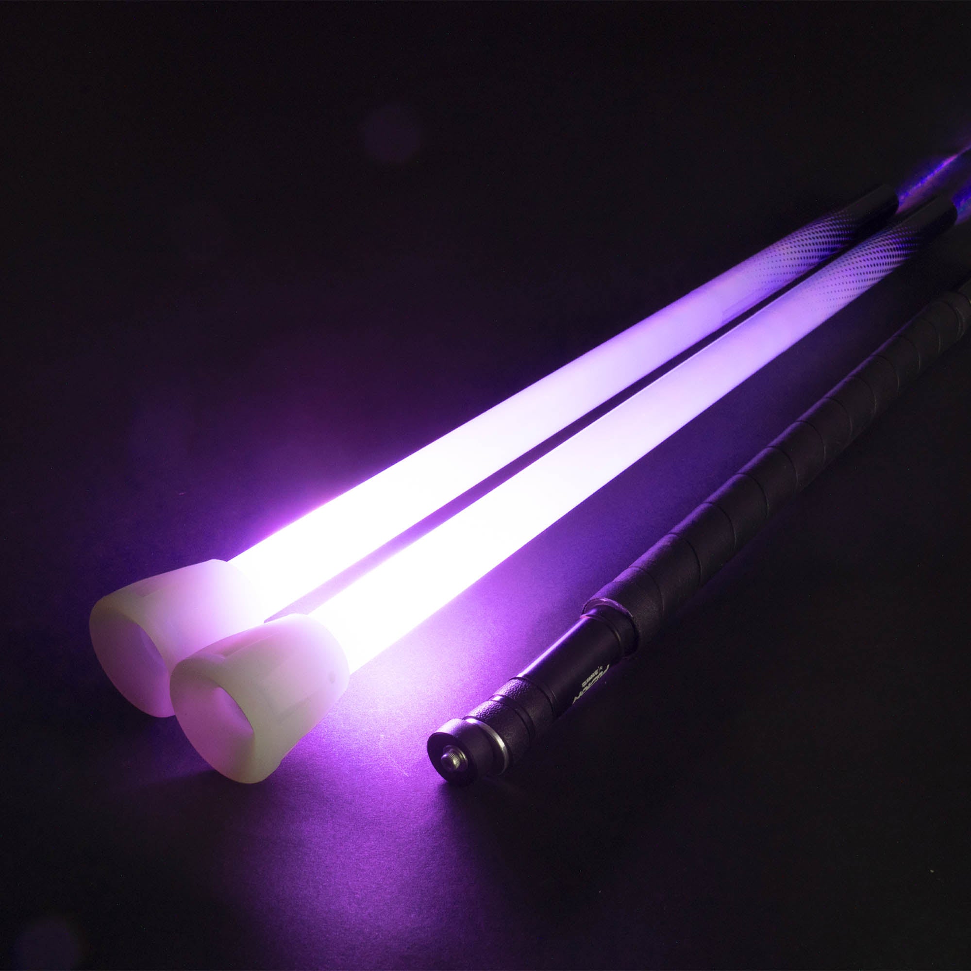A collapsible LED glow staff with lights