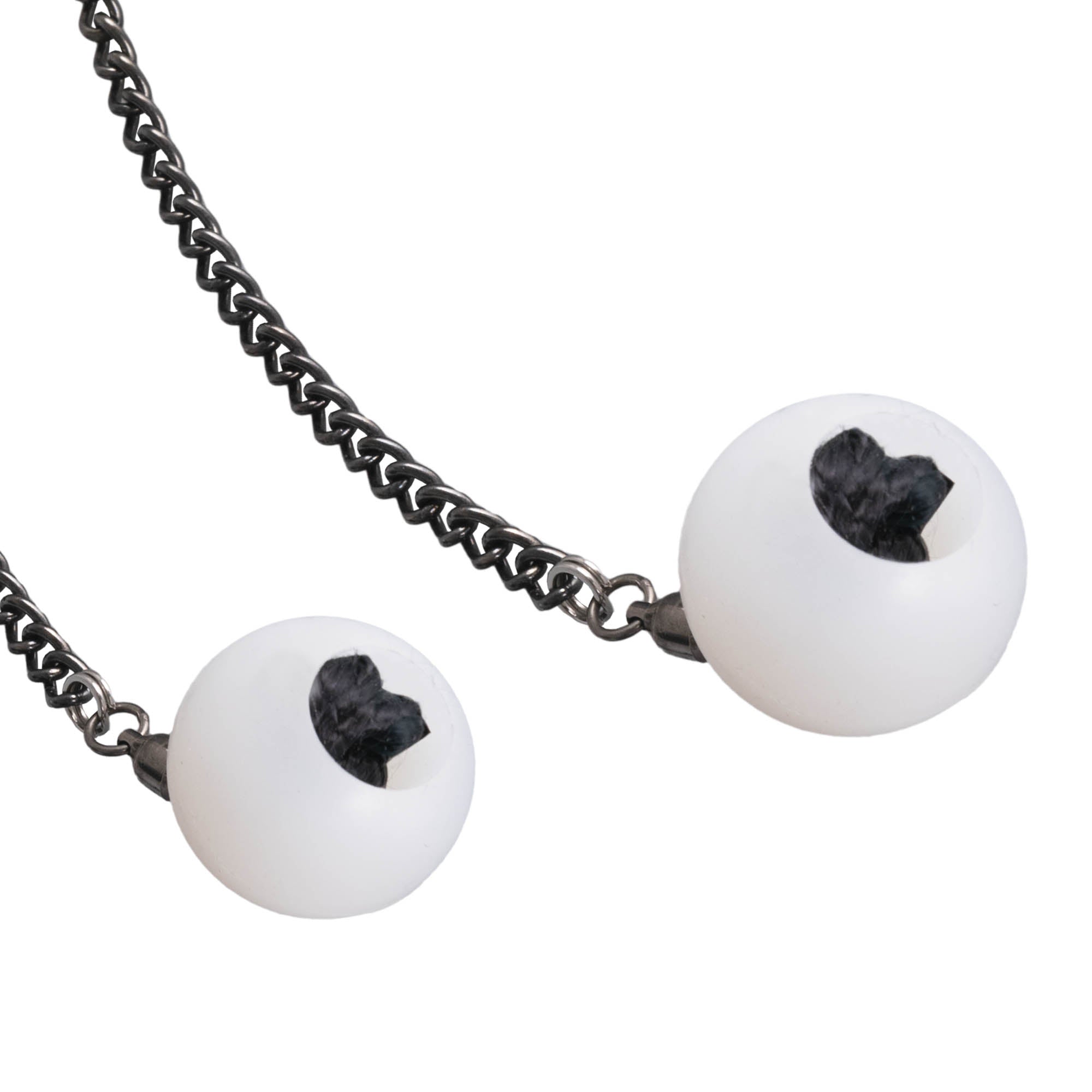 Trailblazer monkey fist fire poi close up of chain and knob ends