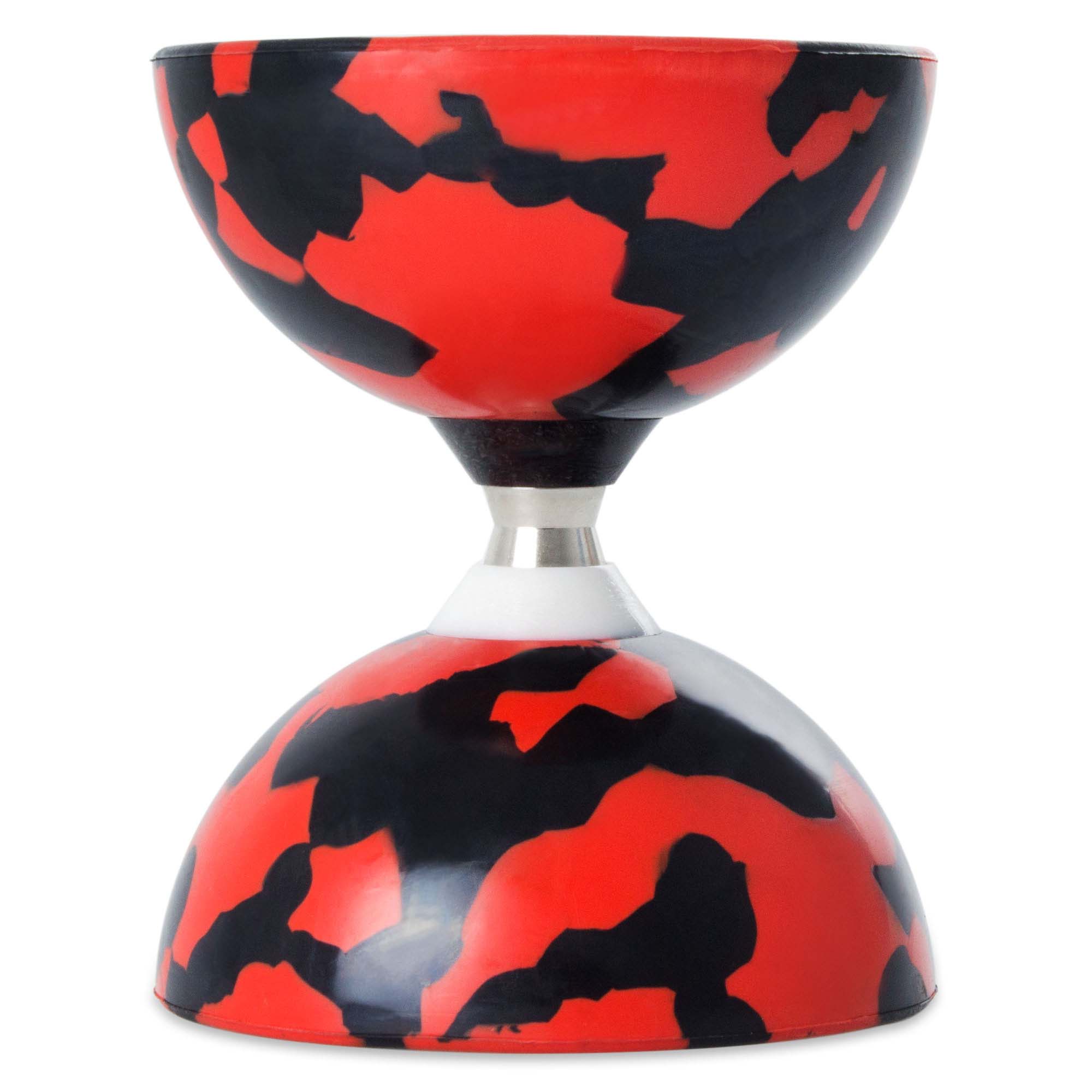 Red and black diabolo