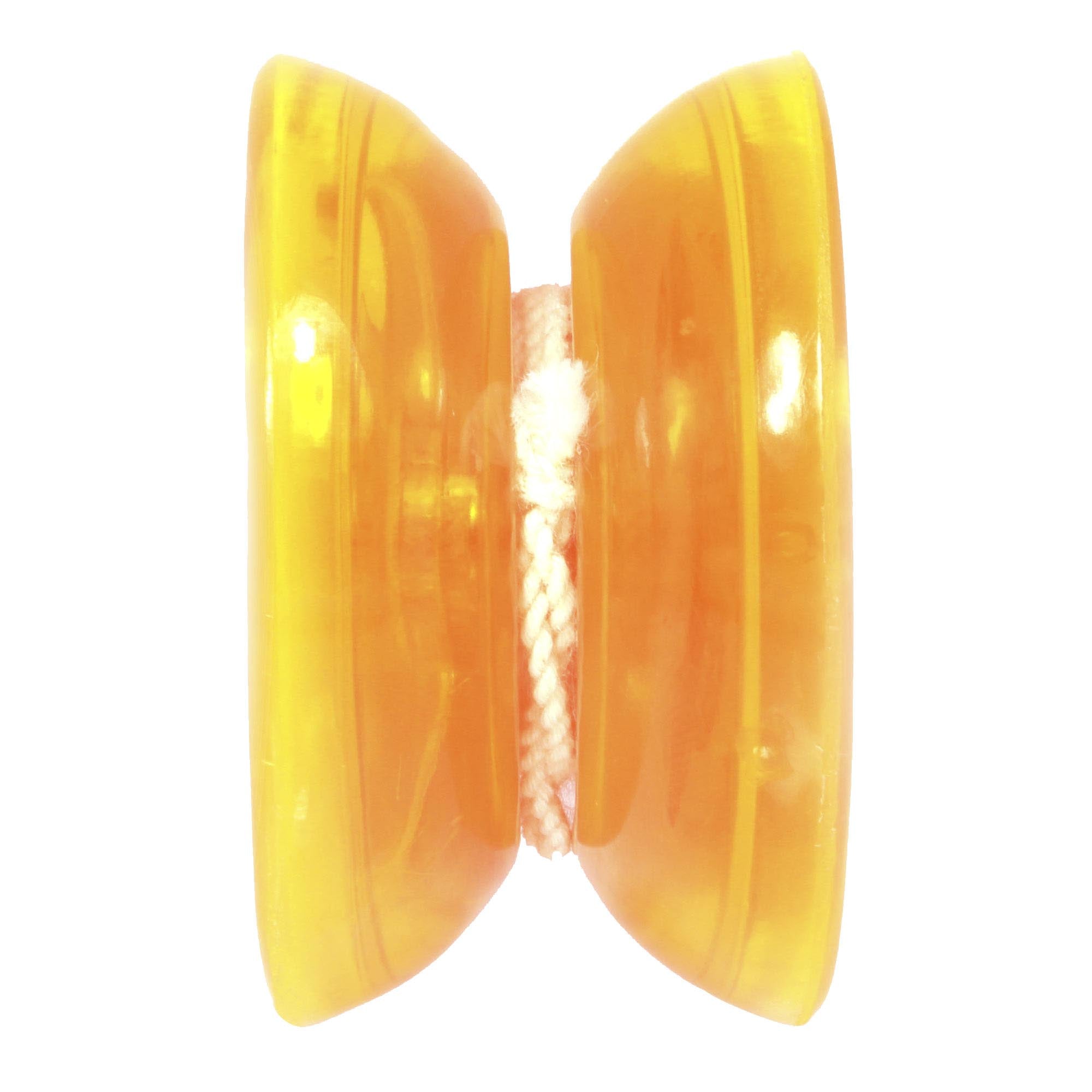 side view of orange yoyo
