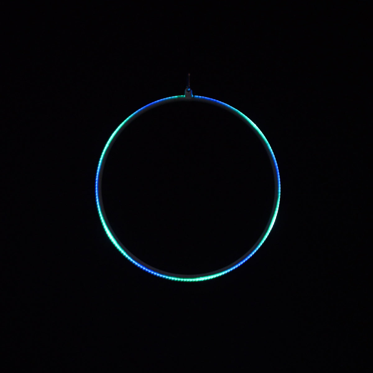 Hoop glowing with black background