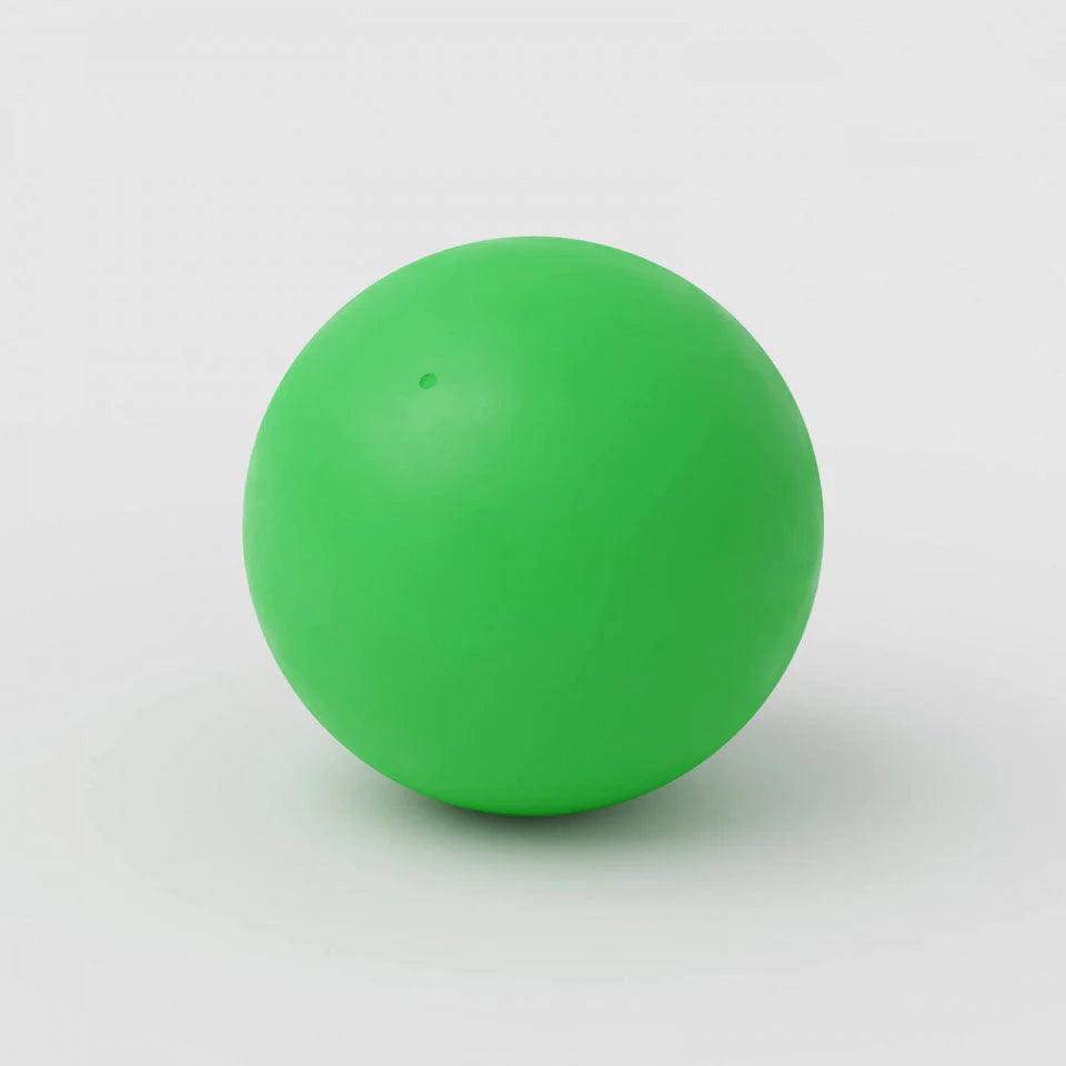 Green ball on a white background
