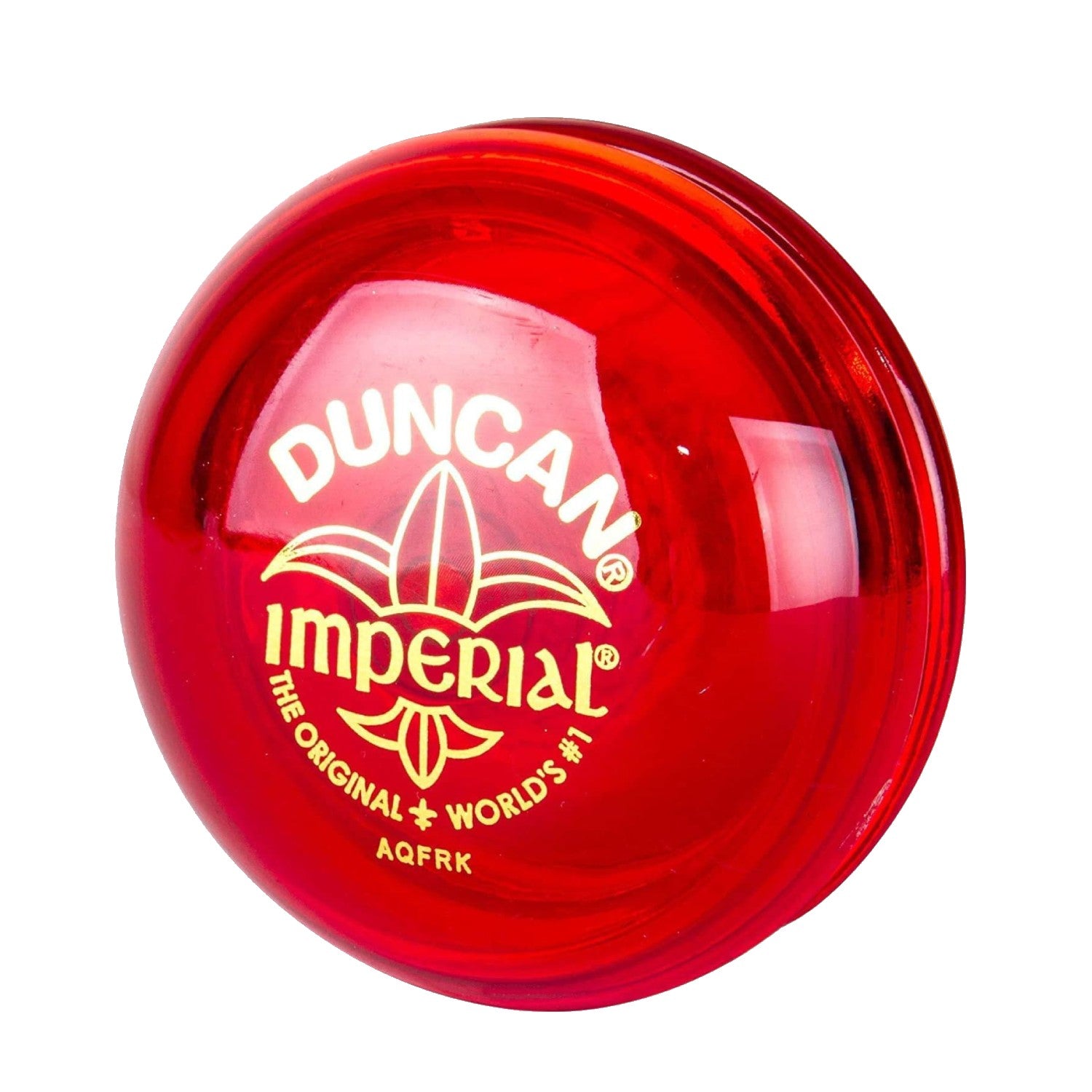 Red Duncan Imperial yo-yo on a white background