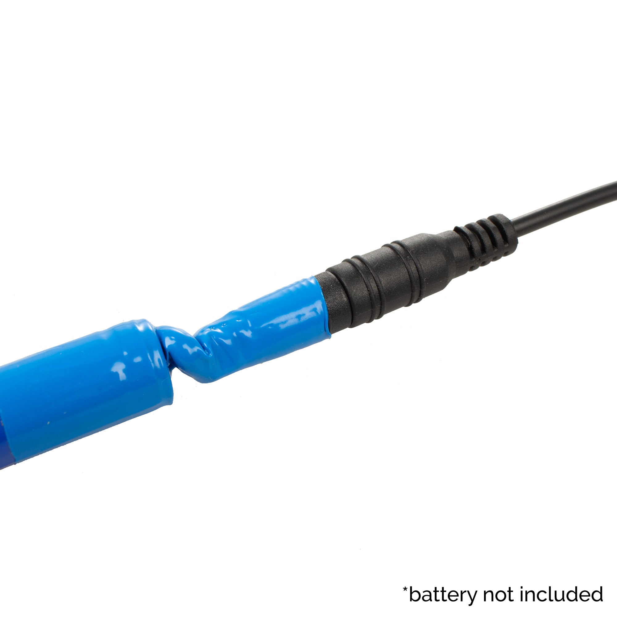 close up of replacement cable connected to battery