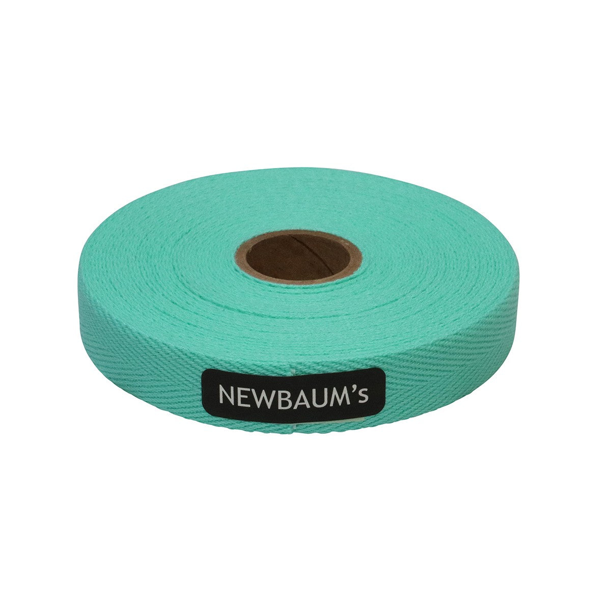 Roll of celeste tape with 'NEWBAUM'S' label on a white background