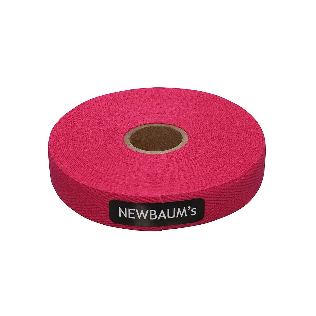 Pink tape roll with Newbaum's label on a white background