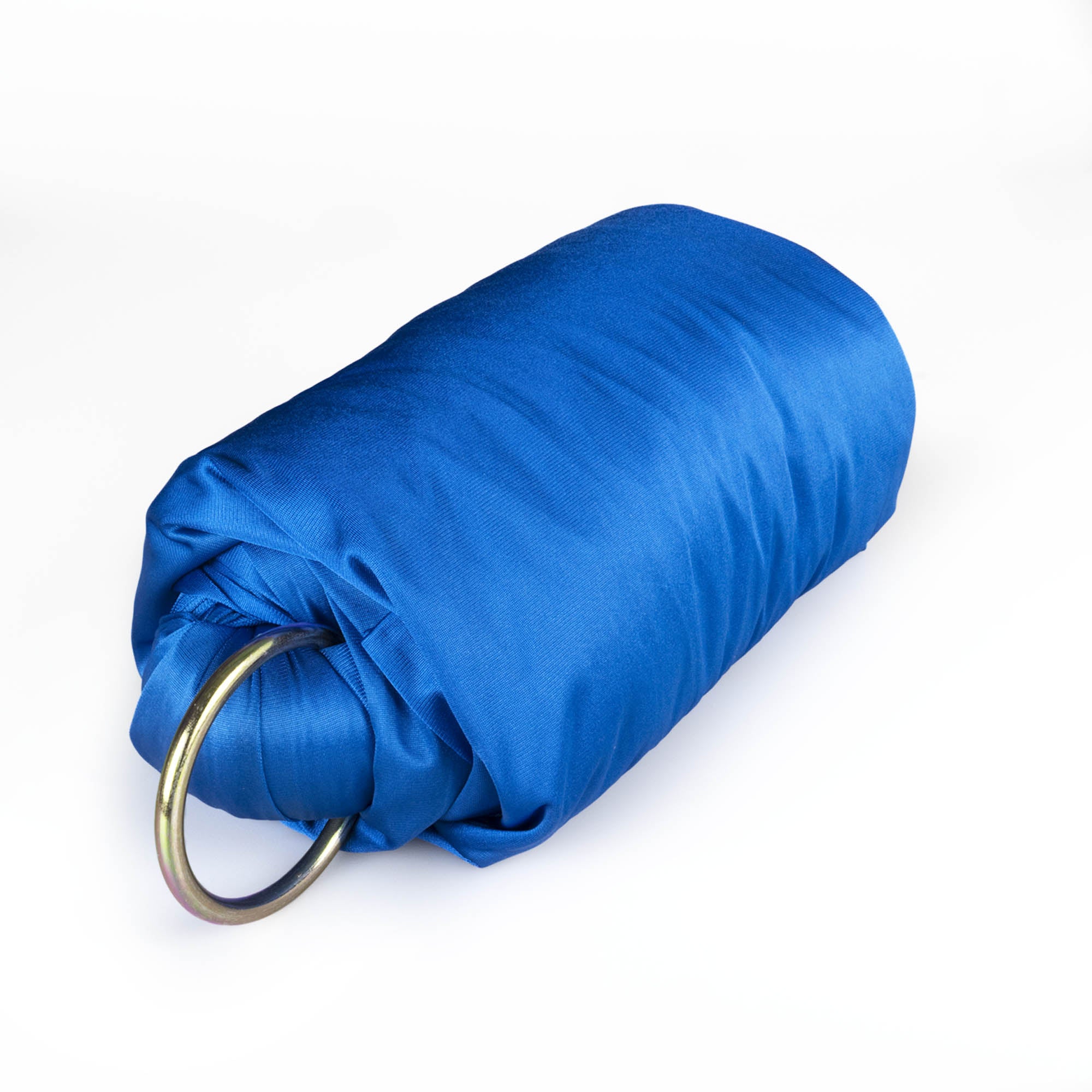 Royal blue yoga hammock with O rings attached