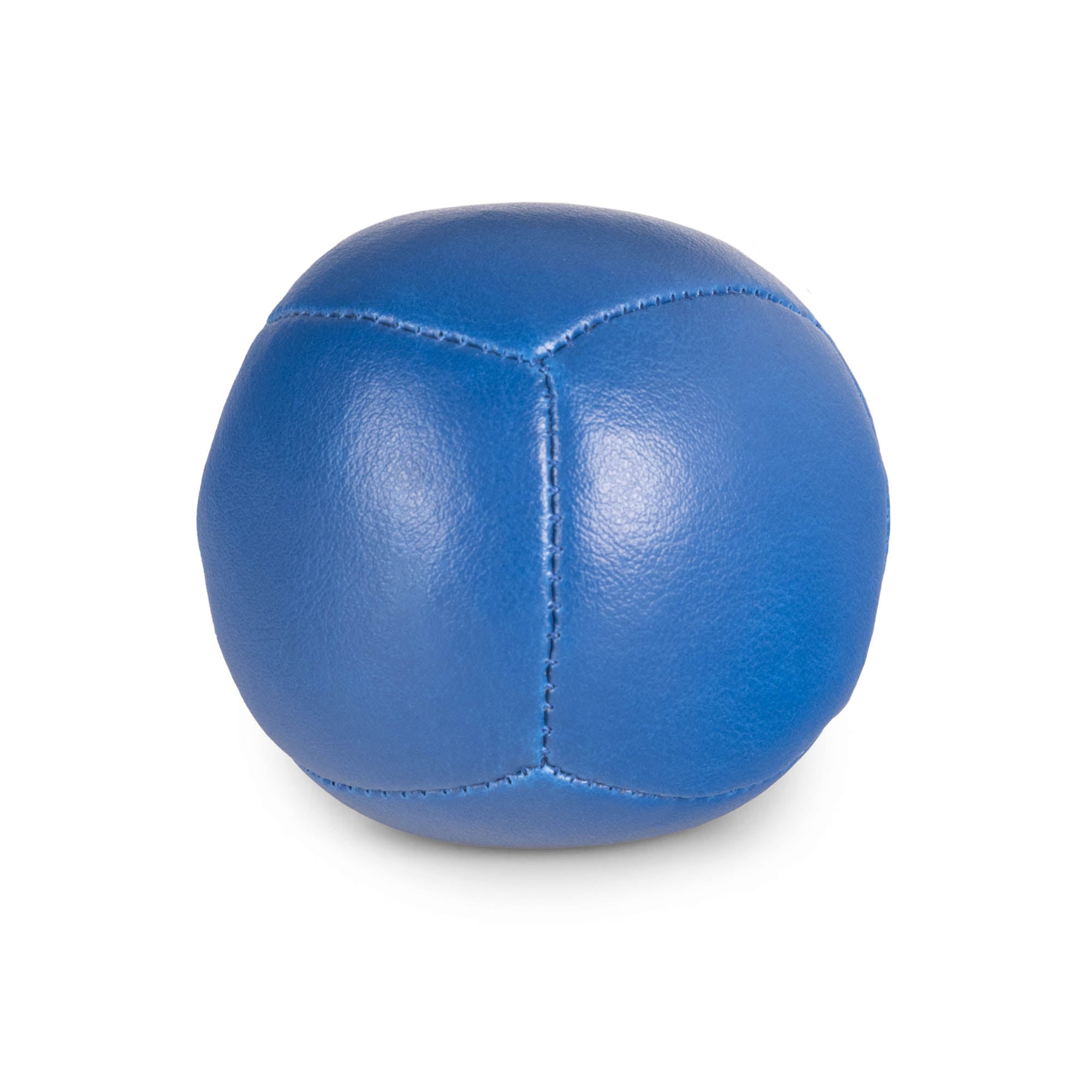 Firetoys blue 110g thud juggling ball, straight on in a white background