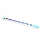 Blue allium wand on white background