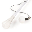 White allium wand, close up with handle and string