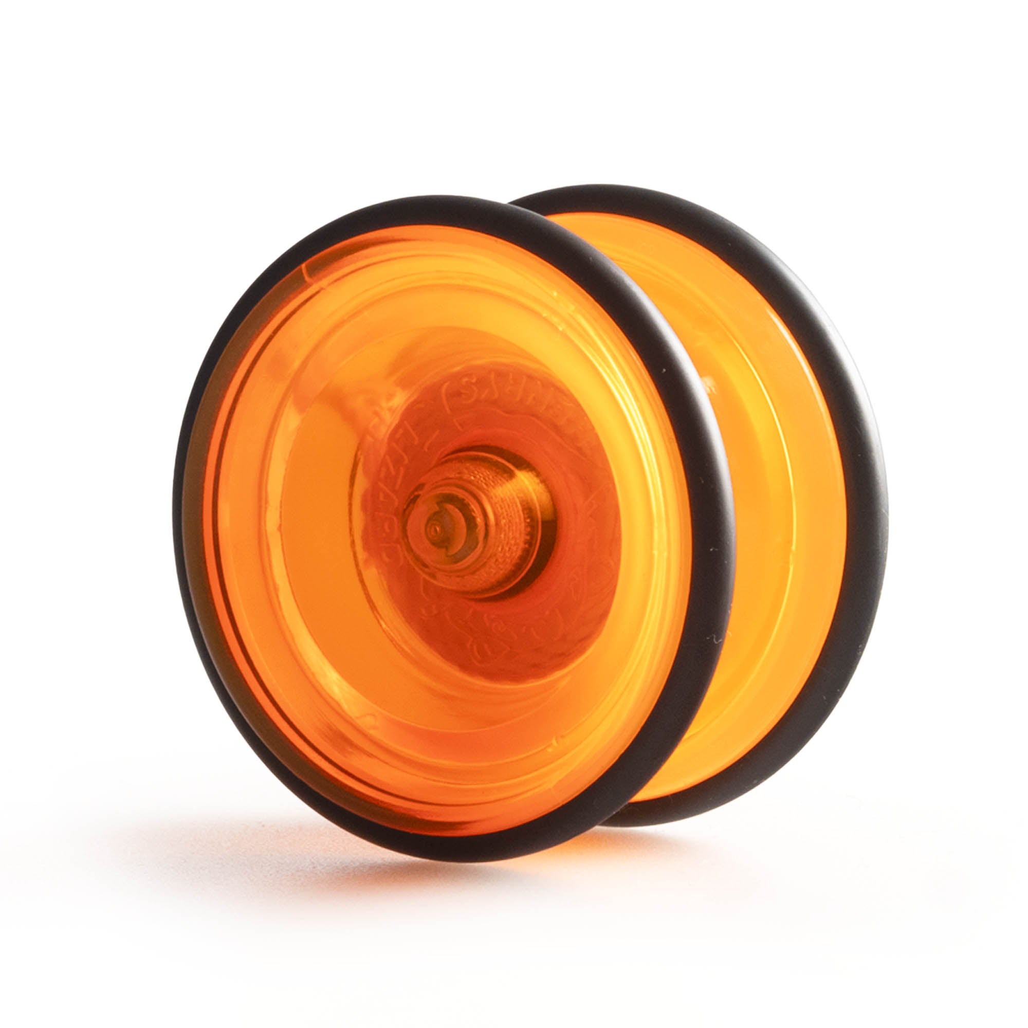 Henry's lizard yo-yo in orange at angle