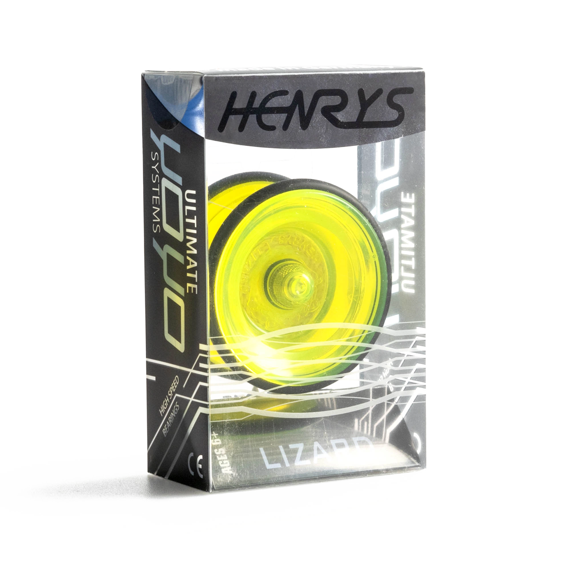 Henry's lizard yo-yo in yellow boxed