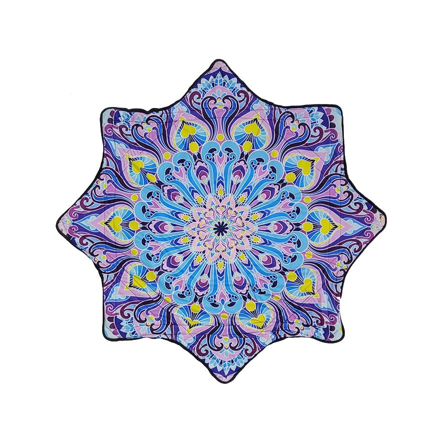 Colorful mandala design on a white background
