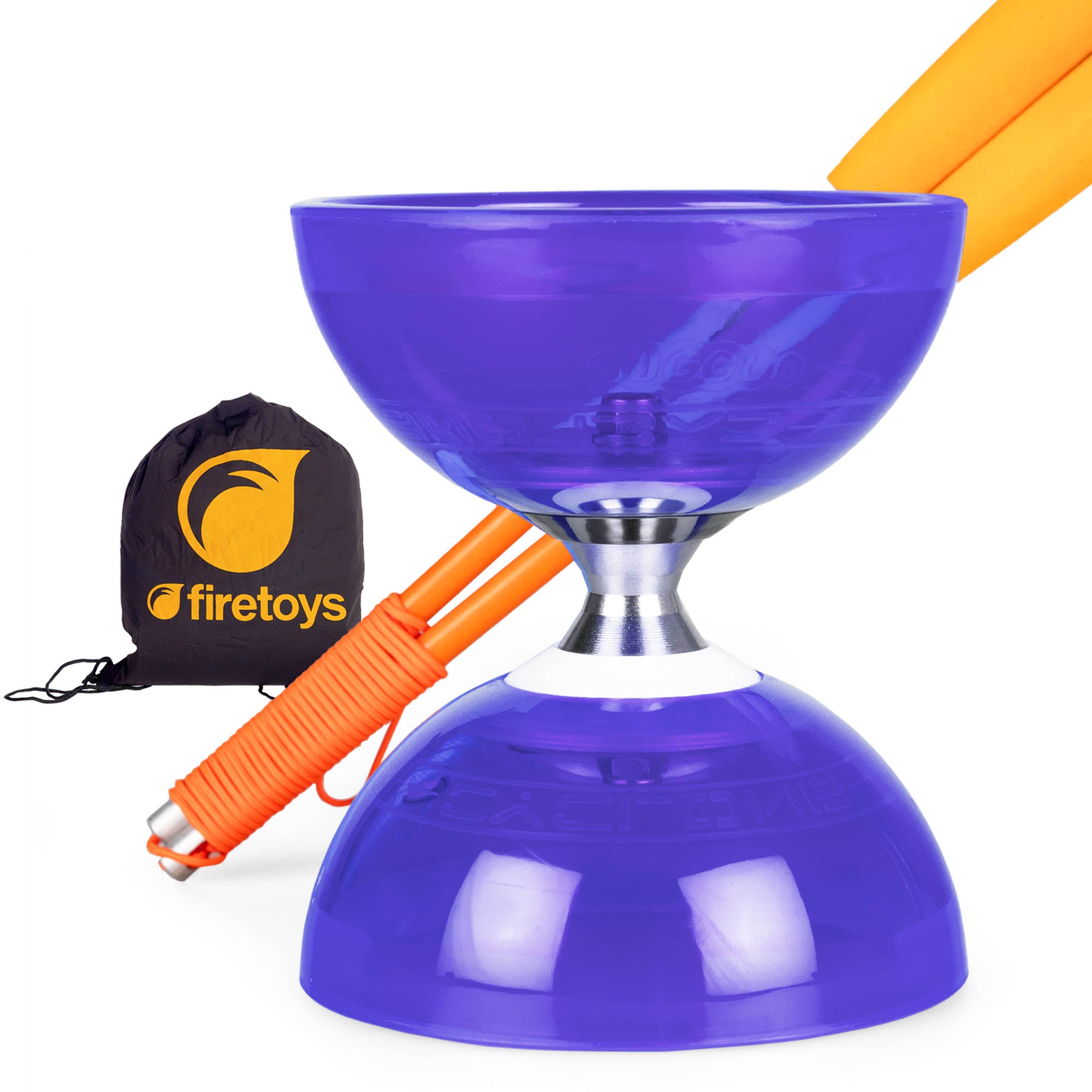 purple with orange sticks