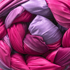 Purple ombre coiled close up