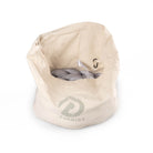 Silver aerial silk in eco bag