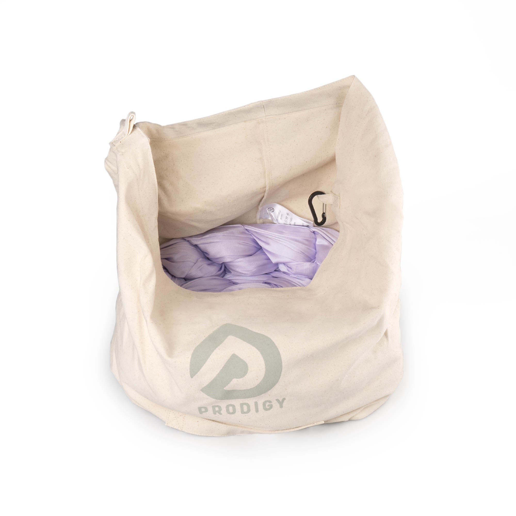 Lilac aerial silk in eco bag