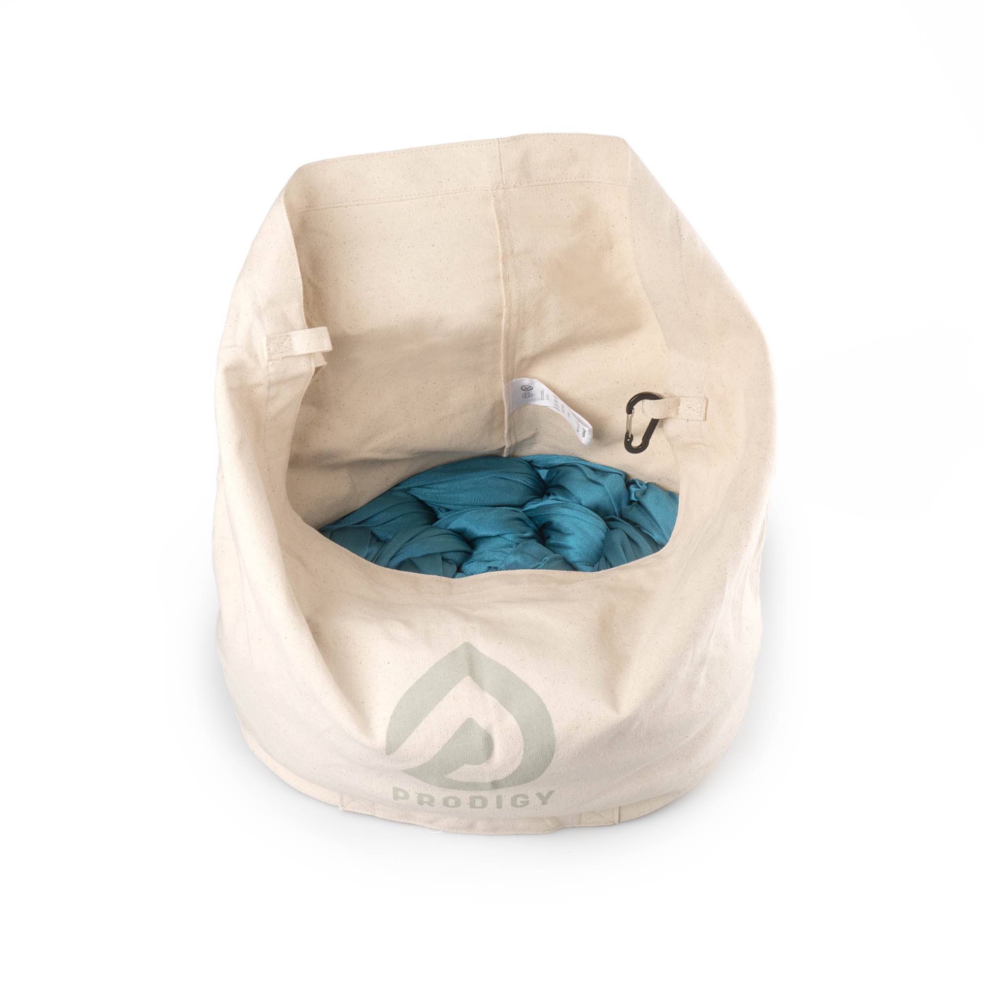 Pine green aerial silk in eco bag