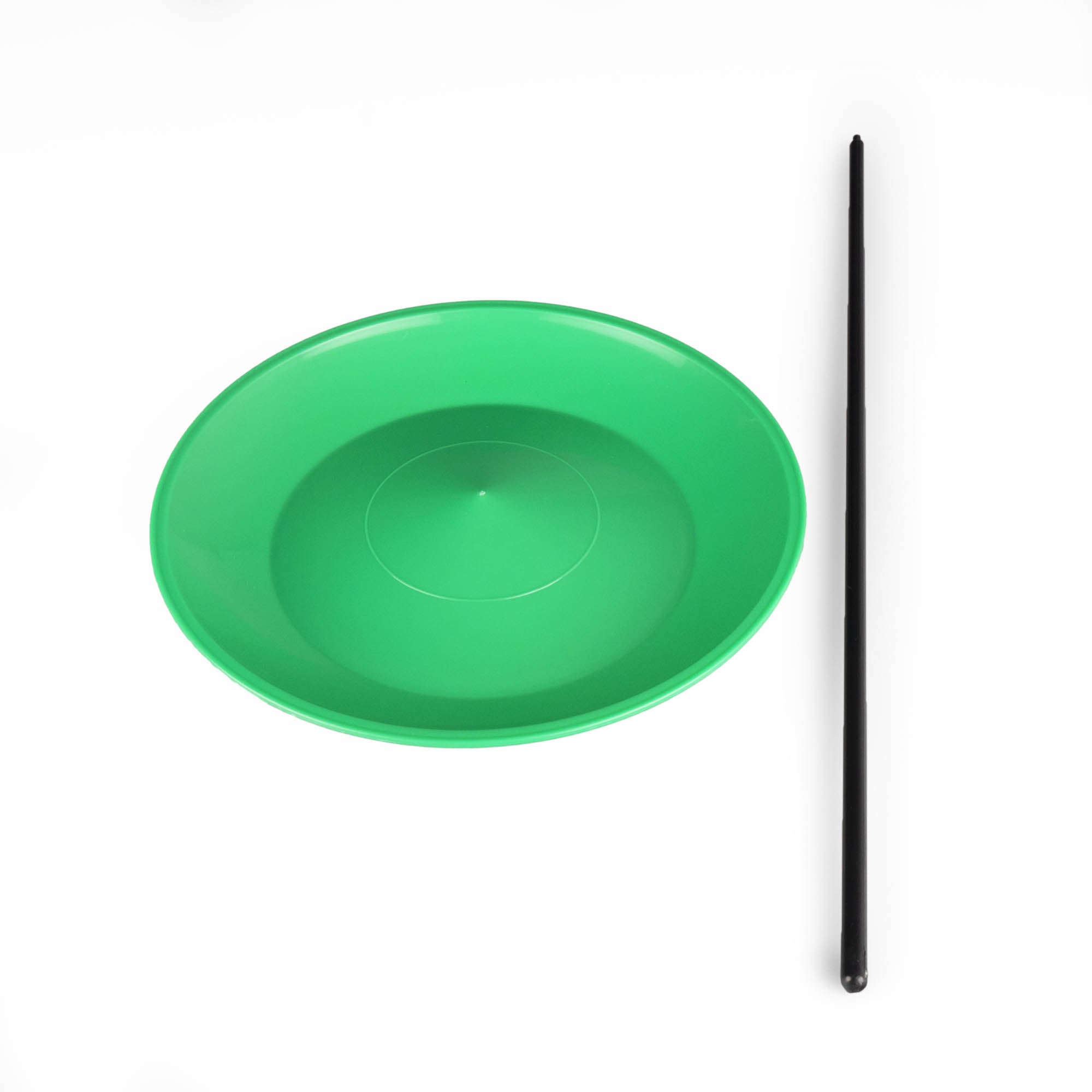 Status spinning plate single green with single stick